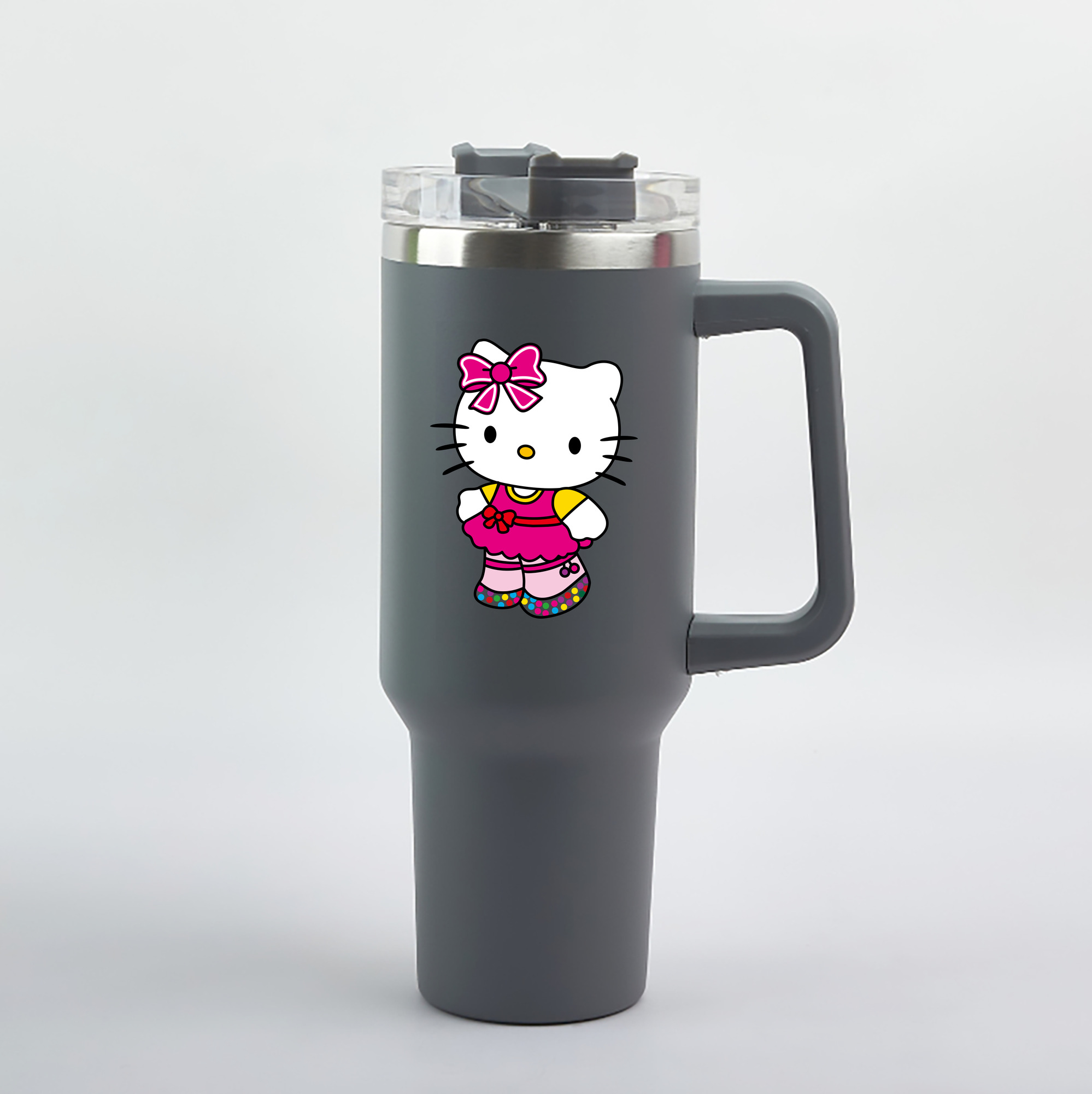（画像用） Hello Kitty ハローキティ 1200mL車用タンブラー（カラープリント）
