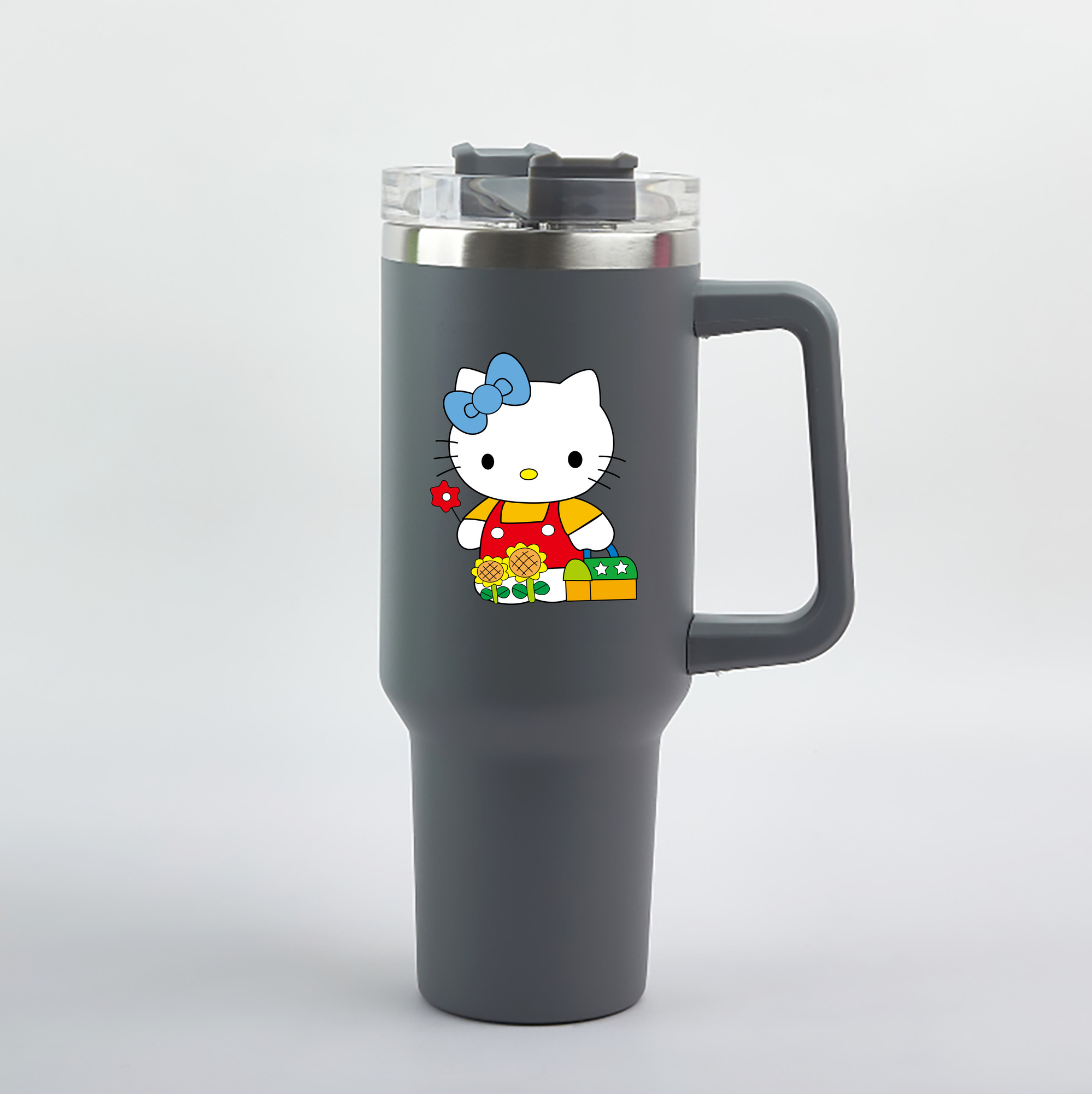 （画像用） Hello Kitty ハローキティ 1200mL車用タンブラー（カラープリント）