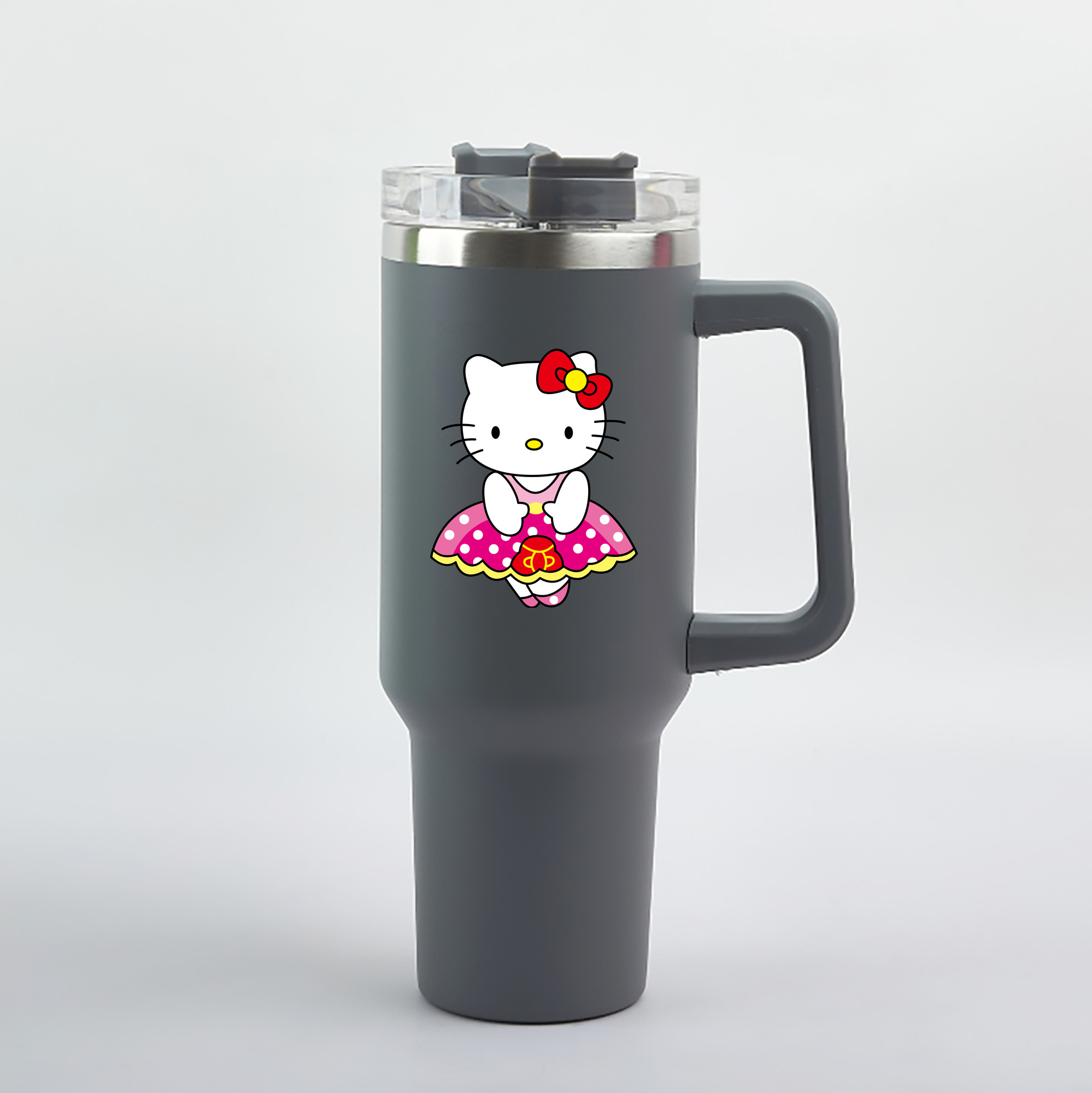 （画像用） Hello Kitty ハローキティ 1200mL車用タンブラー（カラープリント）