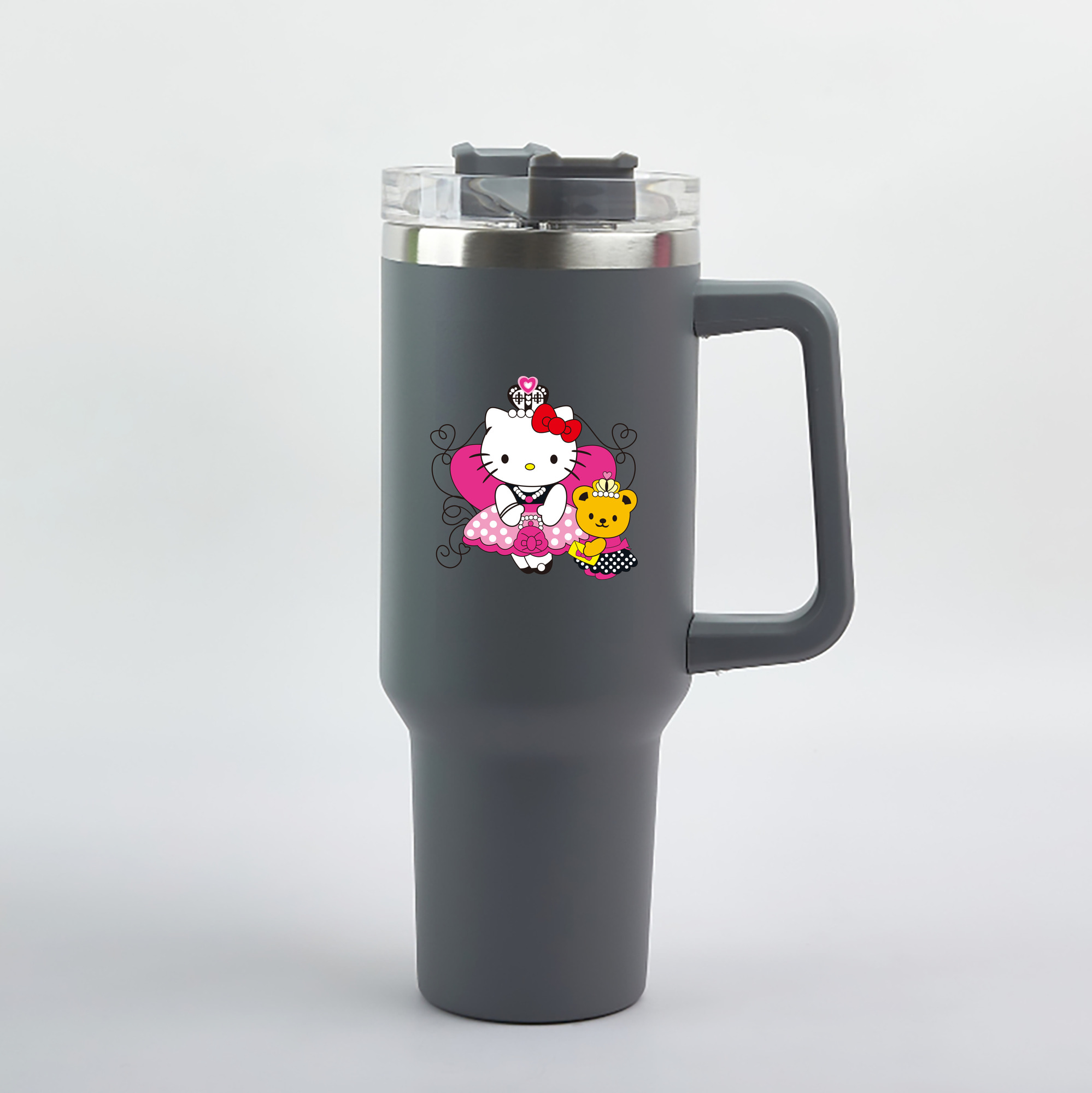 （画像用） Hello Kitty ハローキティ 1200mL車用タンブラー（カラープリント）