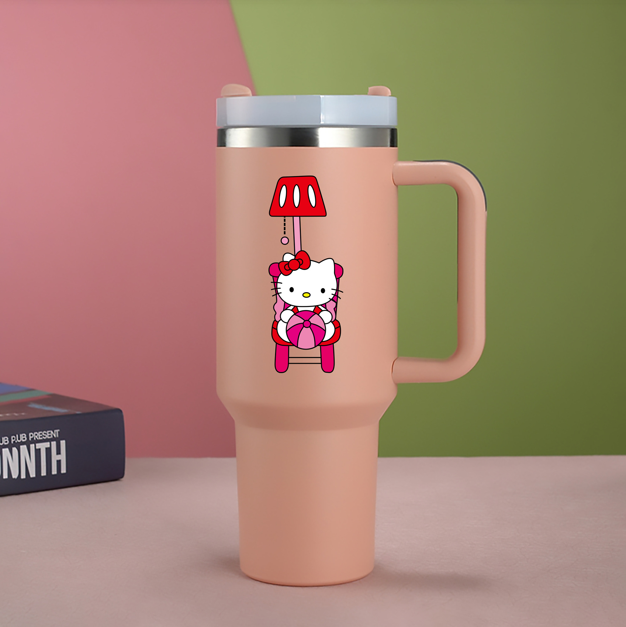 （画像用） Hello Kitty ハローキティ 1200mL車用タンブラー（カラープリント）