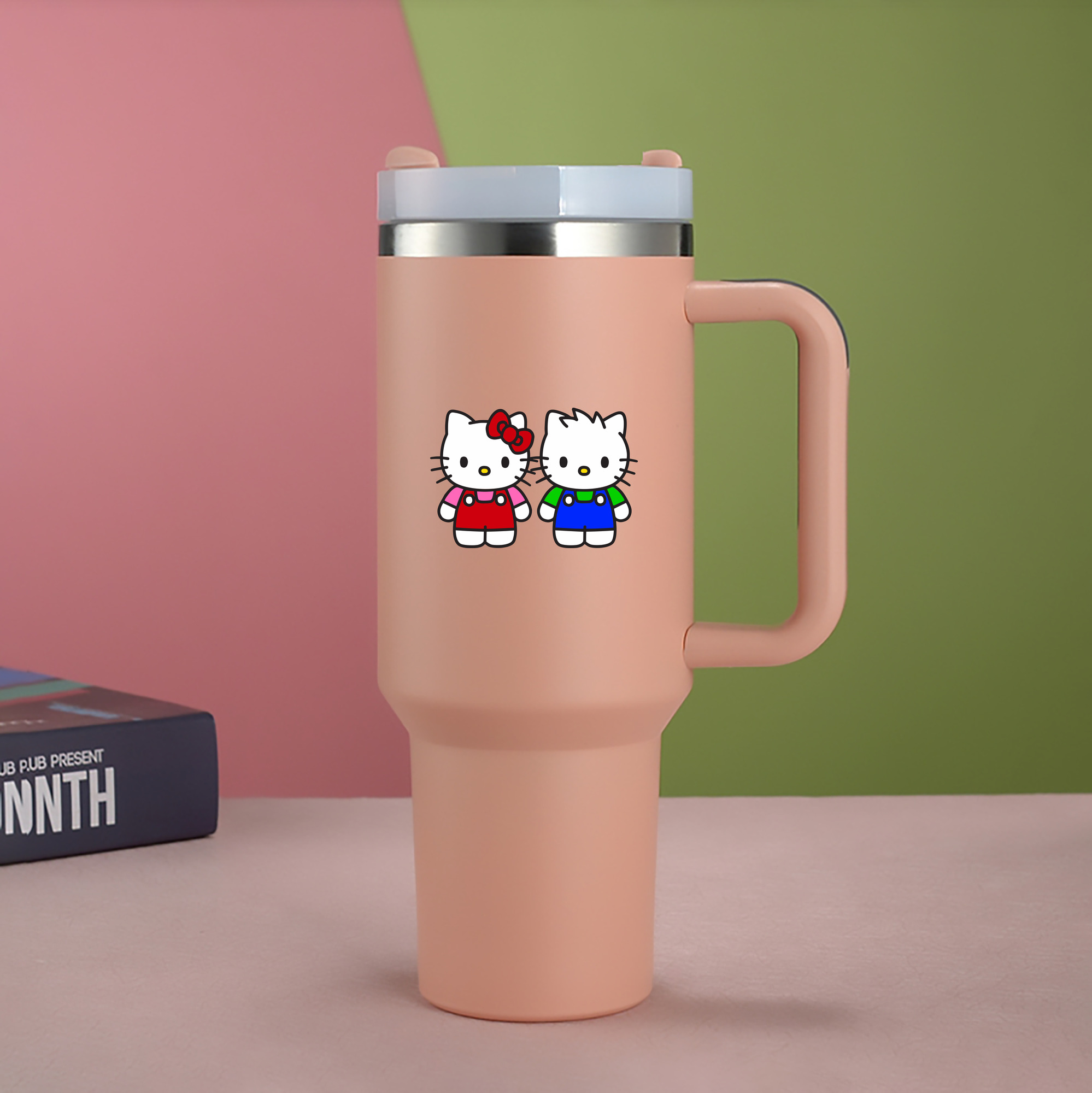 （画像用） Hello Kitty ハローキティ 1200mL車用タンブラー（カラープリント）
