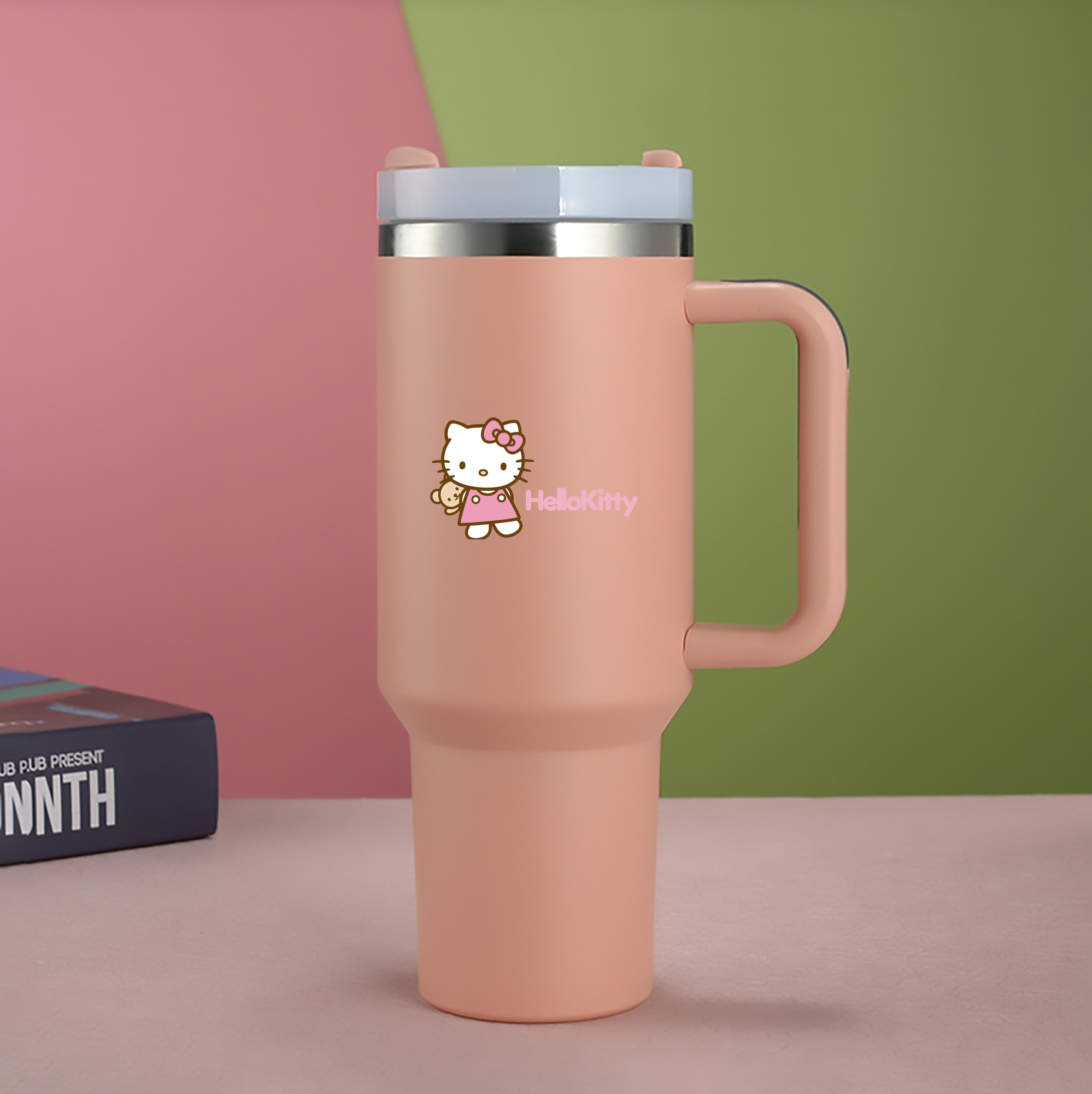 （画像用） Hello Kitty ハローキティ 1200mL車用タンブラー（カラープリント）