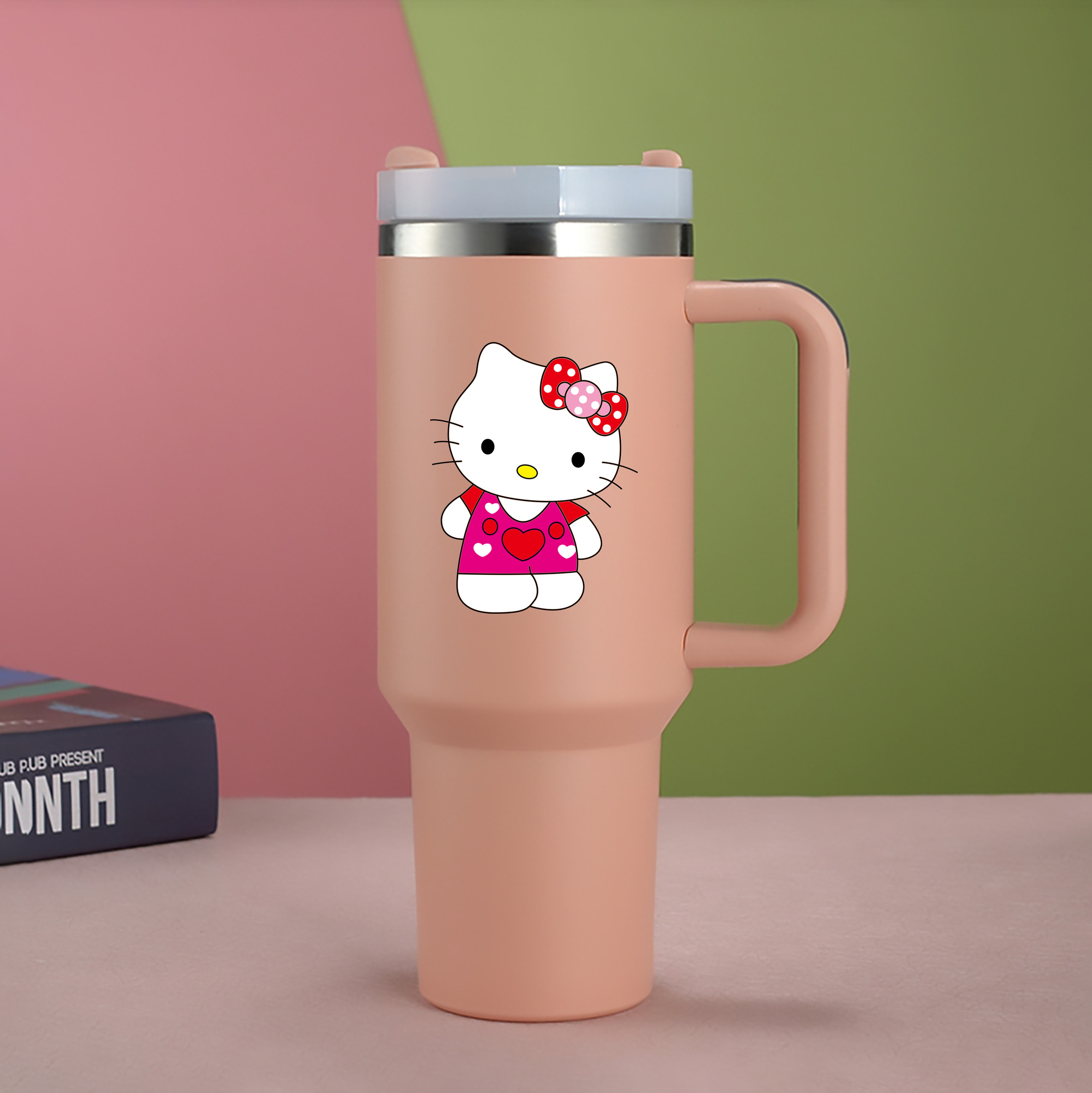 （画像用） Hello Kitty ハローキティ 1200mL車用タンブラー（カラープリント）