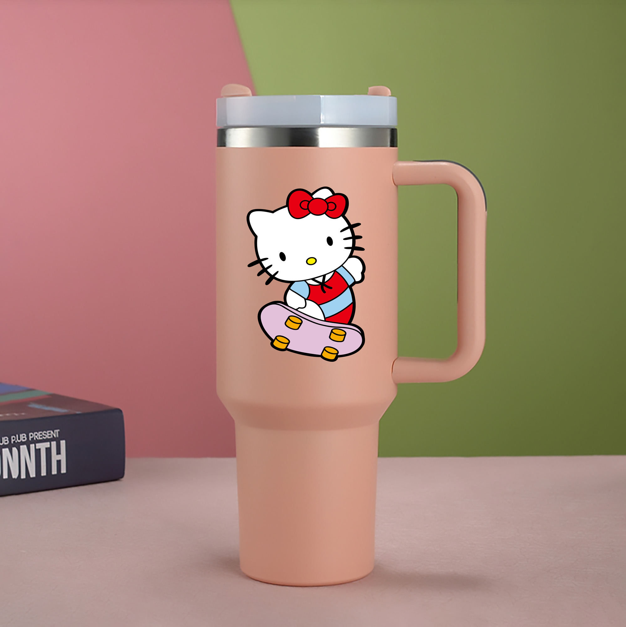 （画像用） Hello Kitty ハローキティ 1200mL車用タンブラー（カラープリント）