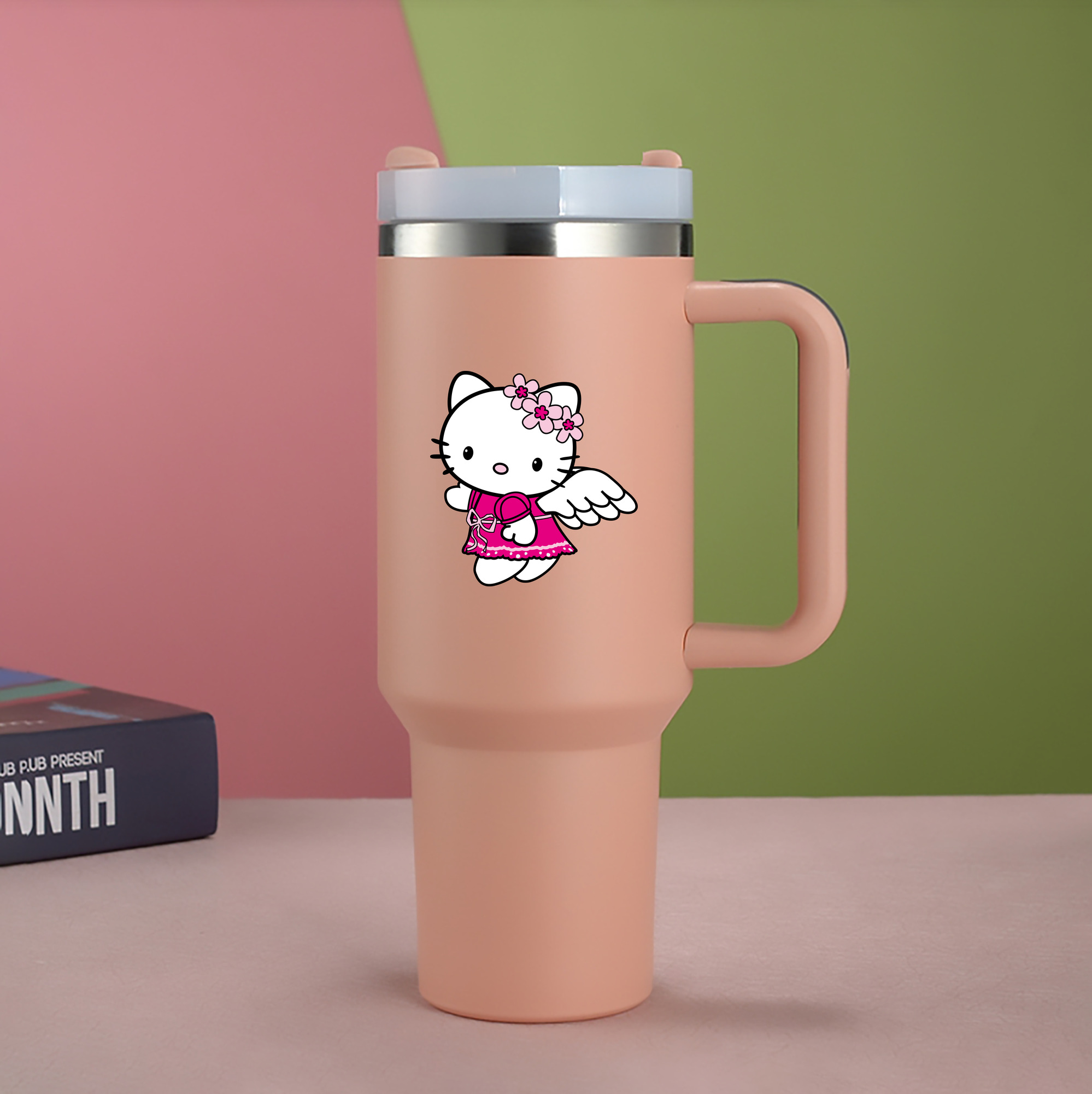（画像用） Hello Kitty ハローキティ 1200mL車用タンブラー（カラープリント）