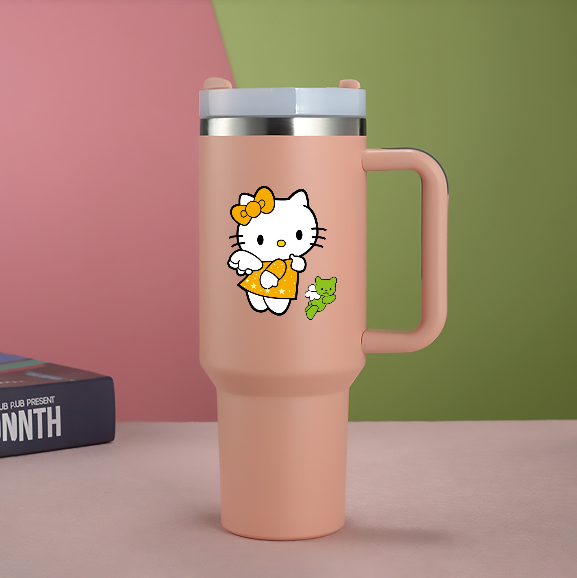 （画像用） Hello Kitty ハローキティ 1200mL車用タンブラー（カラープリント）