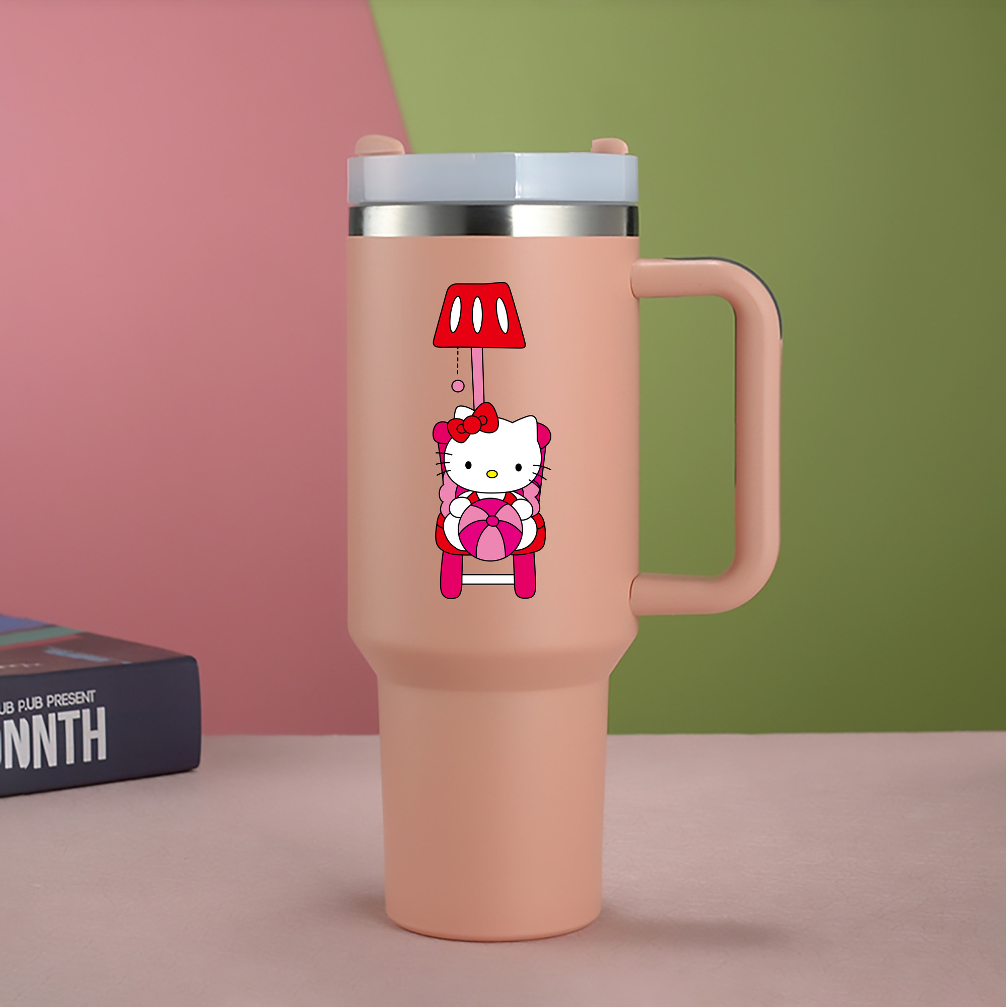 （画像用） Hello Kitty ハローキティ 1200mL車用タンブラー（カラープリント）