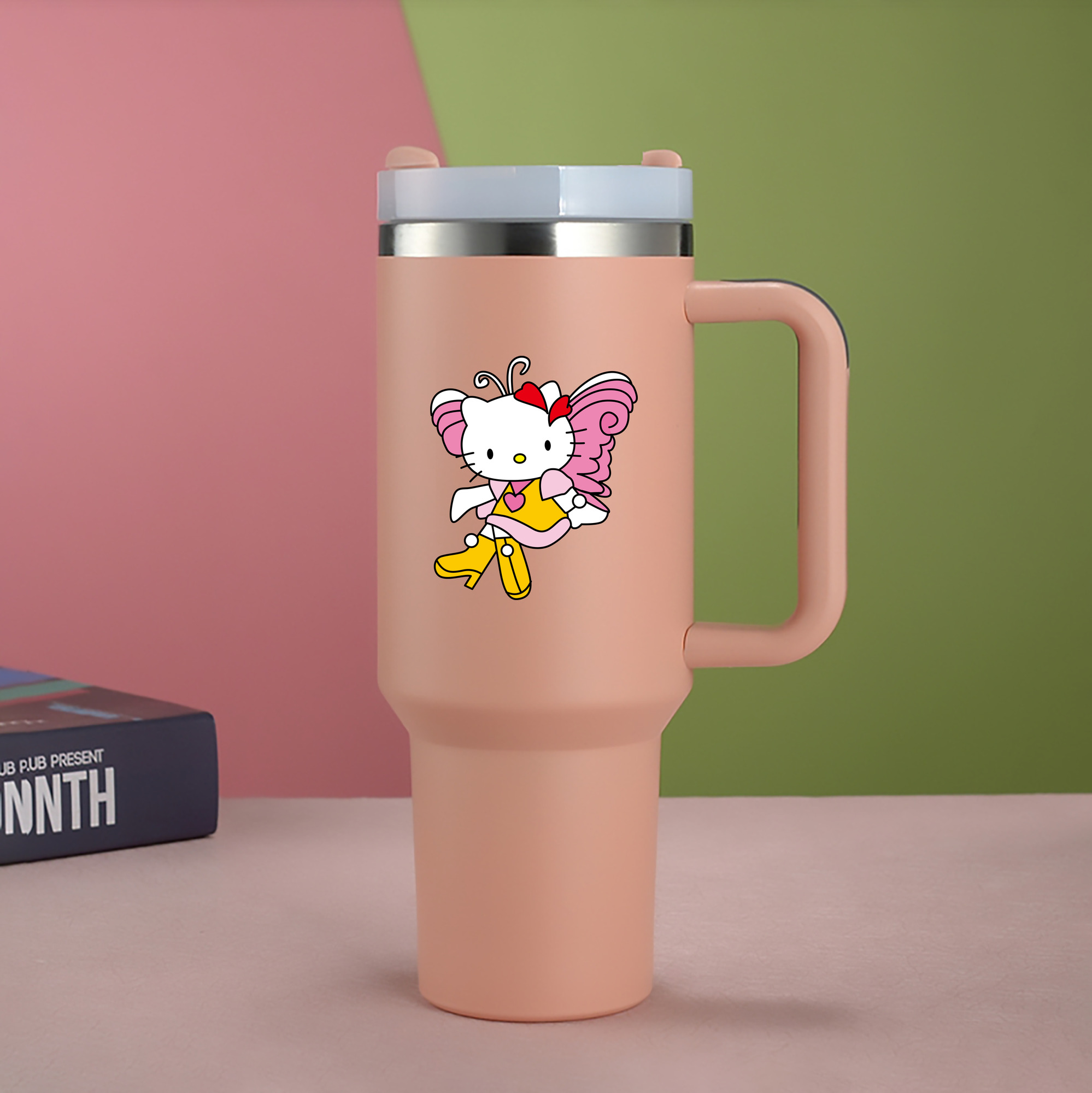 （画像用） Hello Kitty ハローキティ 1200mL車用タンブラー（カラープリント）