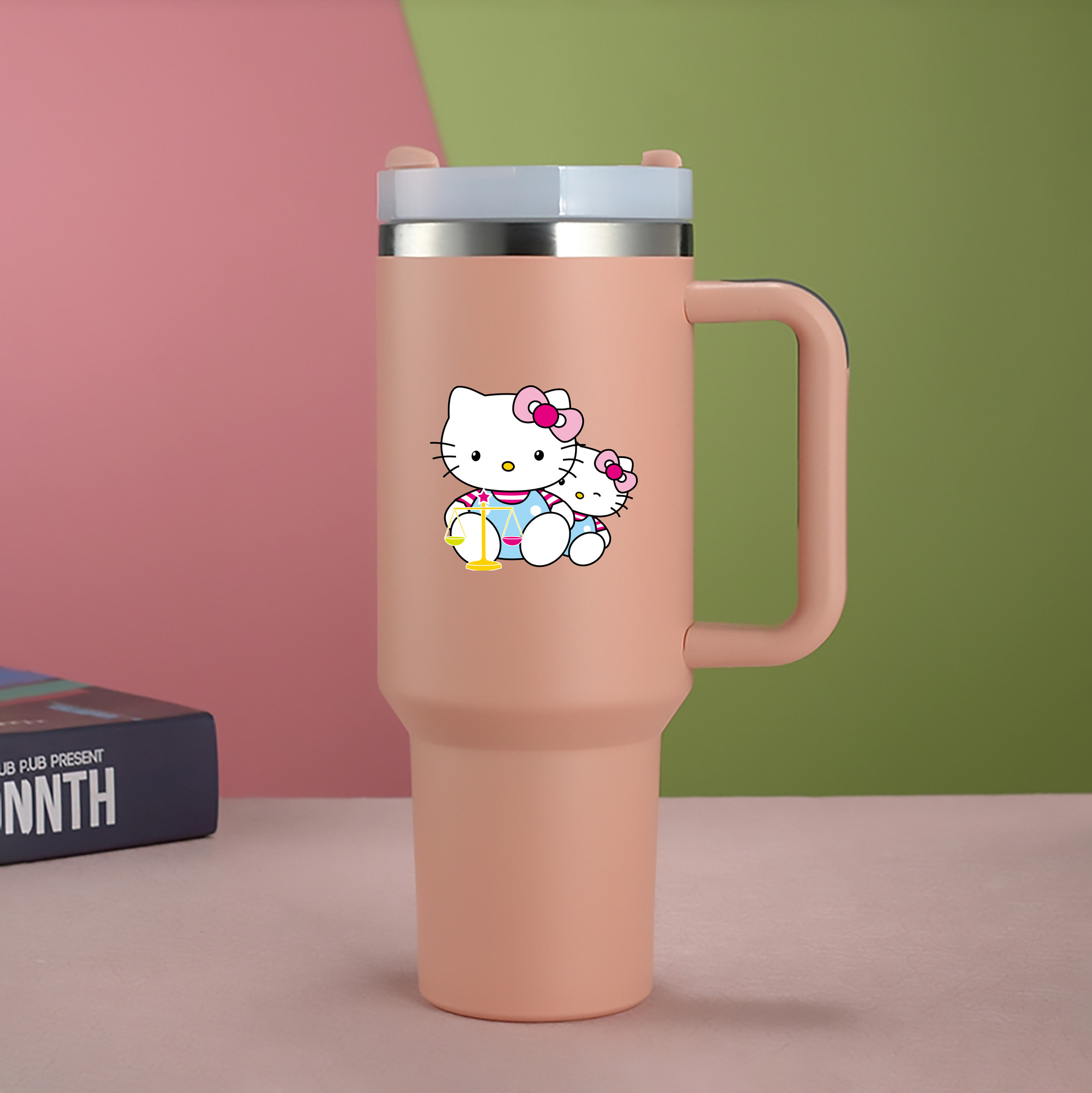 （画像用） Hello Kitty ハローキティ 1200mL車用タンブラー（カラープリント）