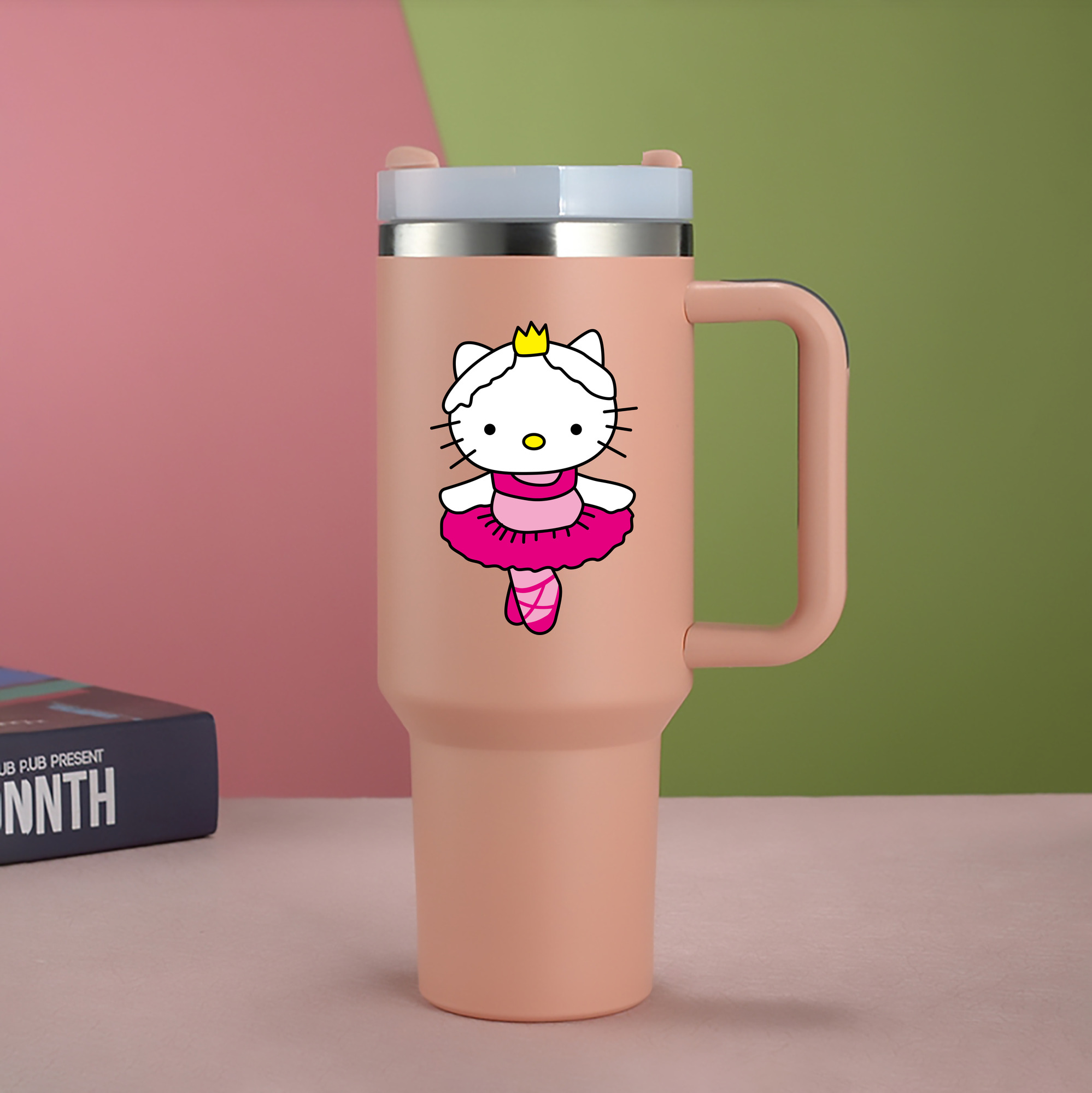 （画像用） Hello Kitty ハローキティ 1200mL車用タンブラー（カラープリント）