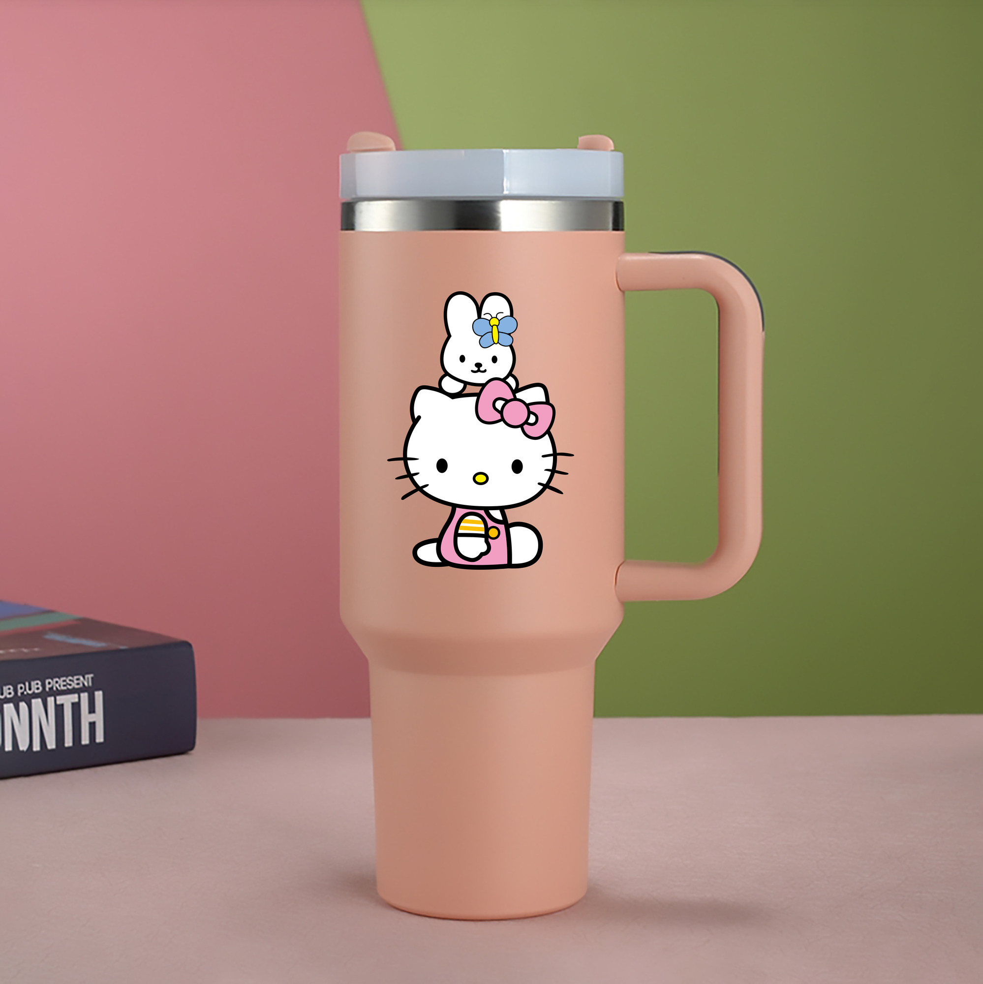 （画像用） Hello Kitty ハローキティ 1200mL車用タンブラー（カラープリント）
