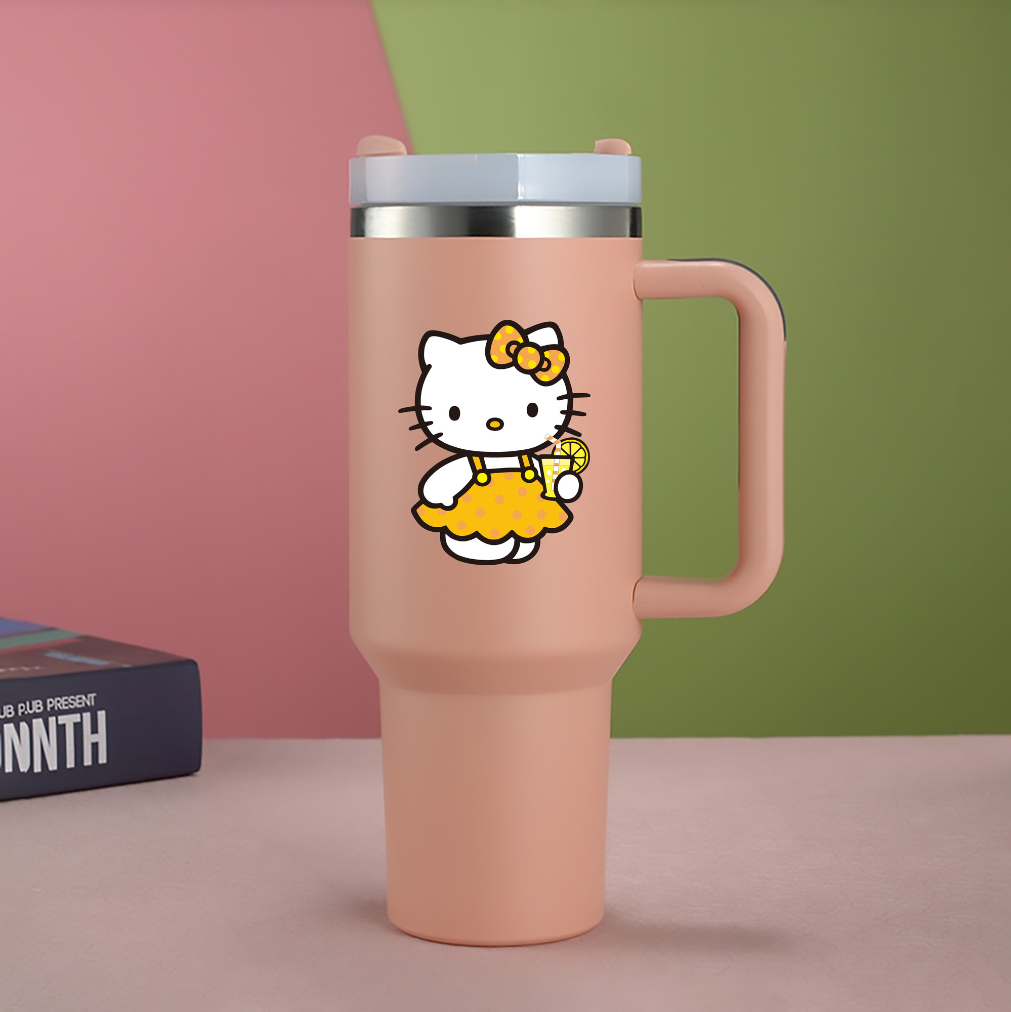 （画像用） Hello Kitty ハローキティ 1200mL車用タンブラー（カラープリント）