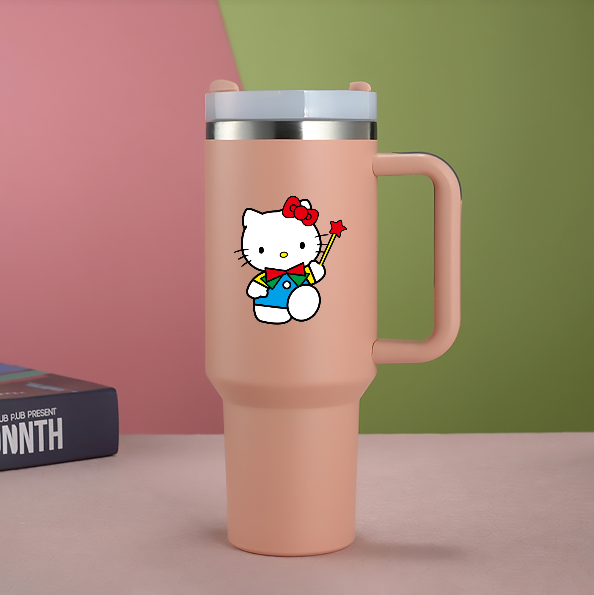 （画像用） Hello Kitty ハローキティ 1200mL車用タンブラー（カラープリント）