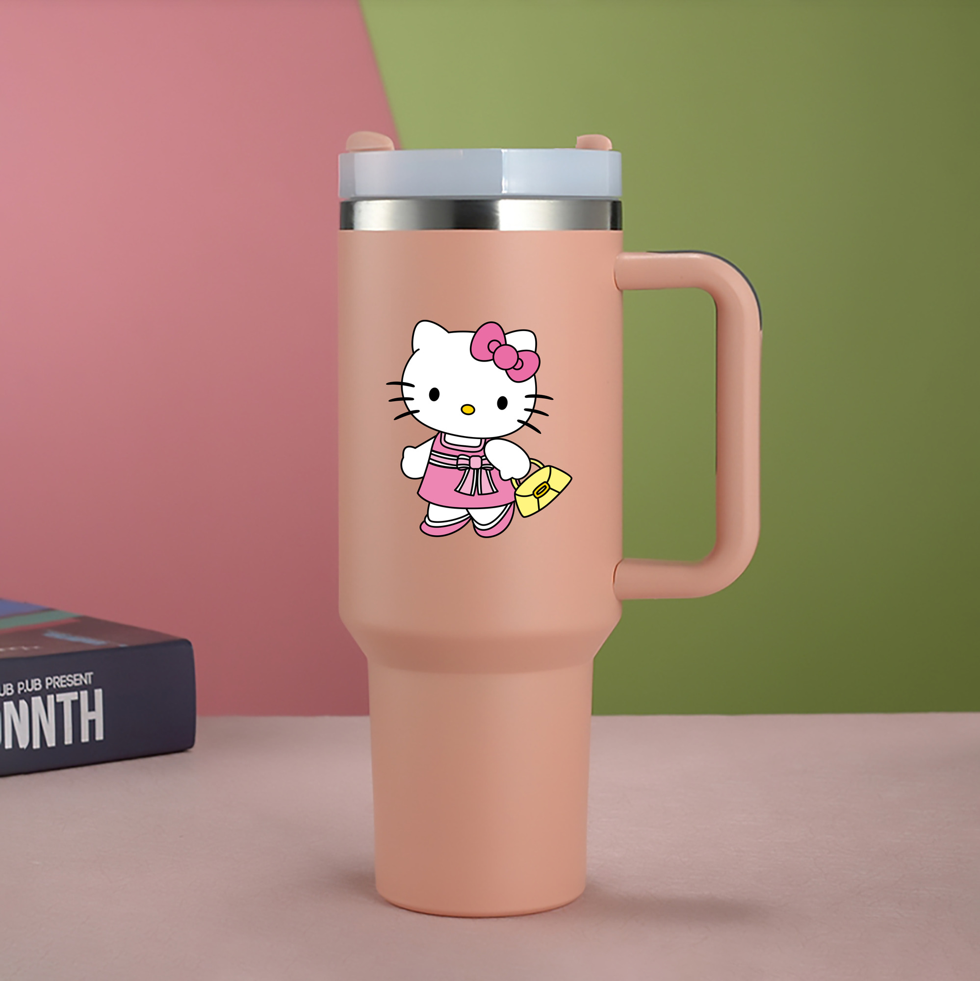 （画像用） Hello Kitty ハローキティ 1200mL車用タンブラー（カラープリント）