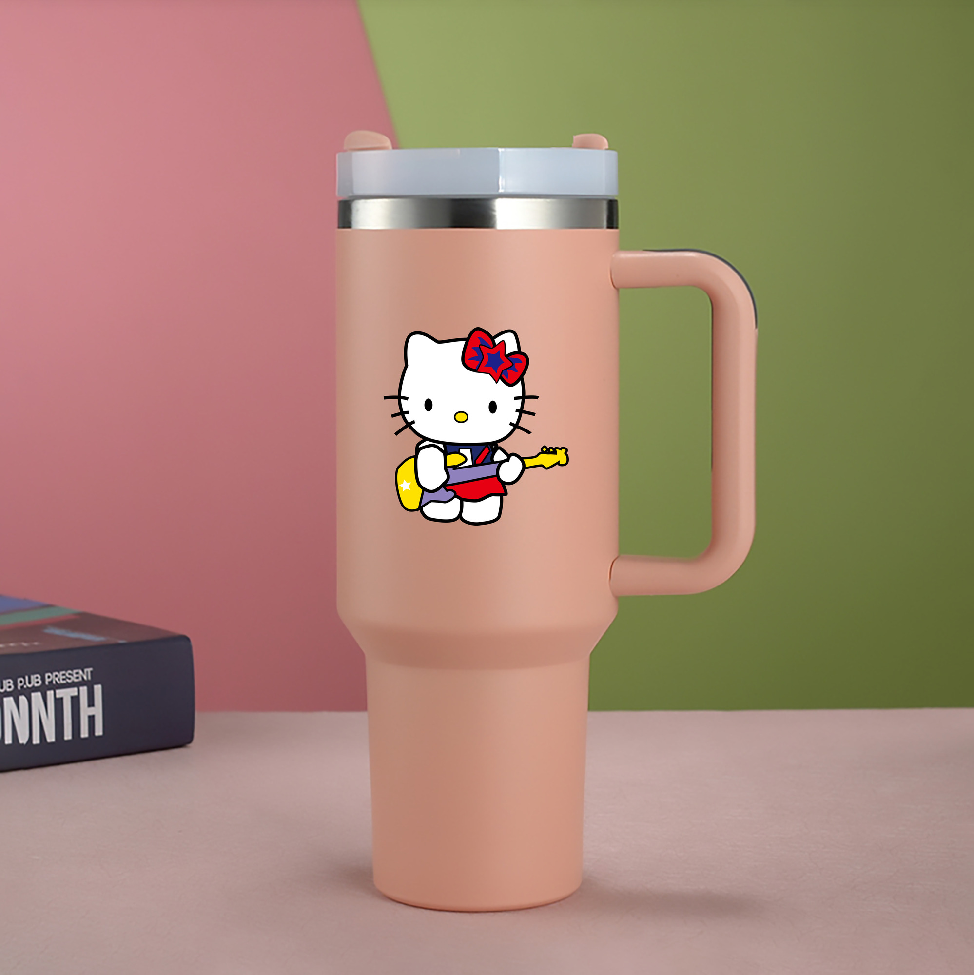 （画像用） Hello Kitty ハローキティ 1200mL車用タンブラー（カラープリント）