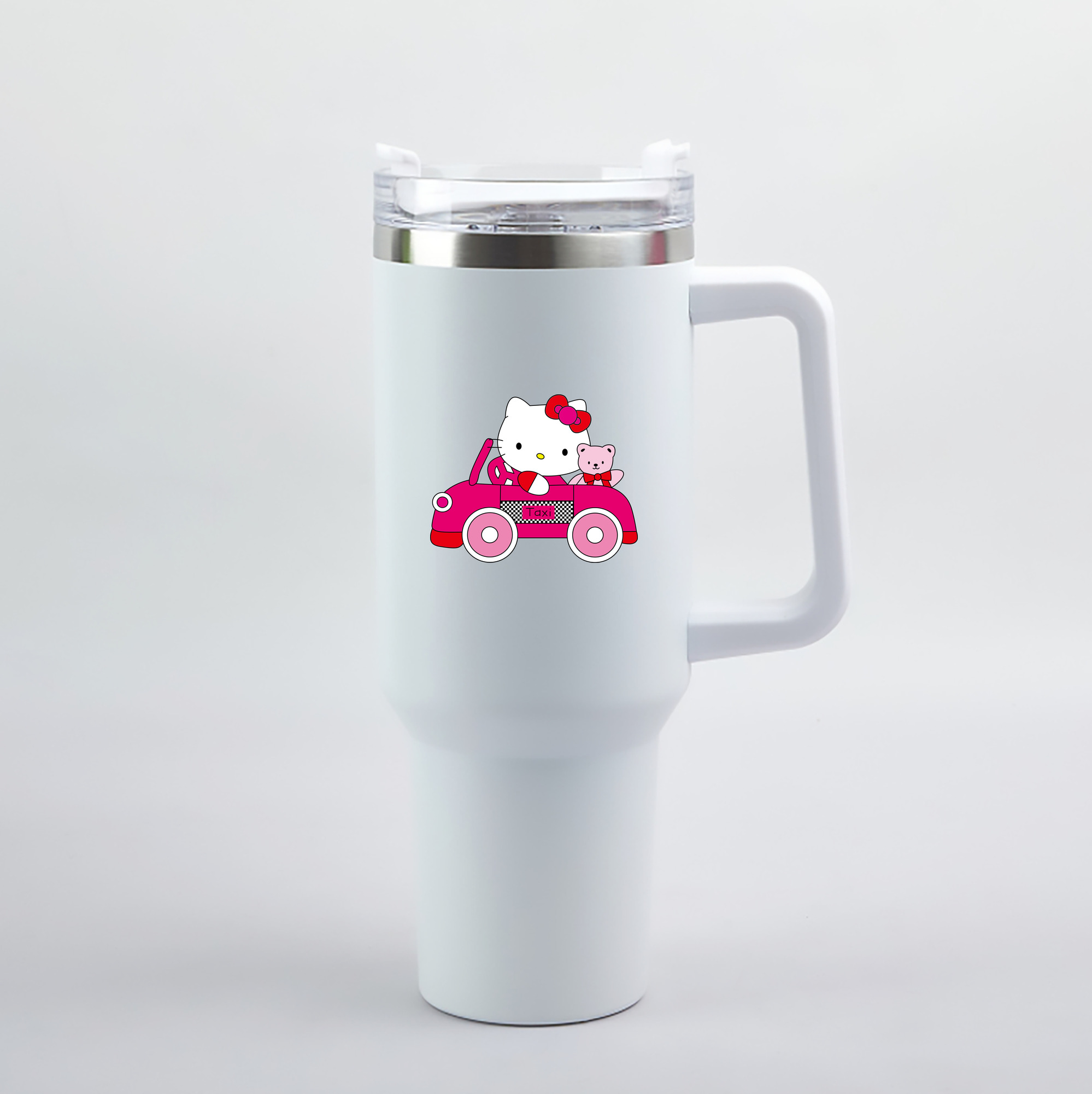 （画像用） Hello Kitty ハローキティ 1200mL車用タンブラー（カラープリント）