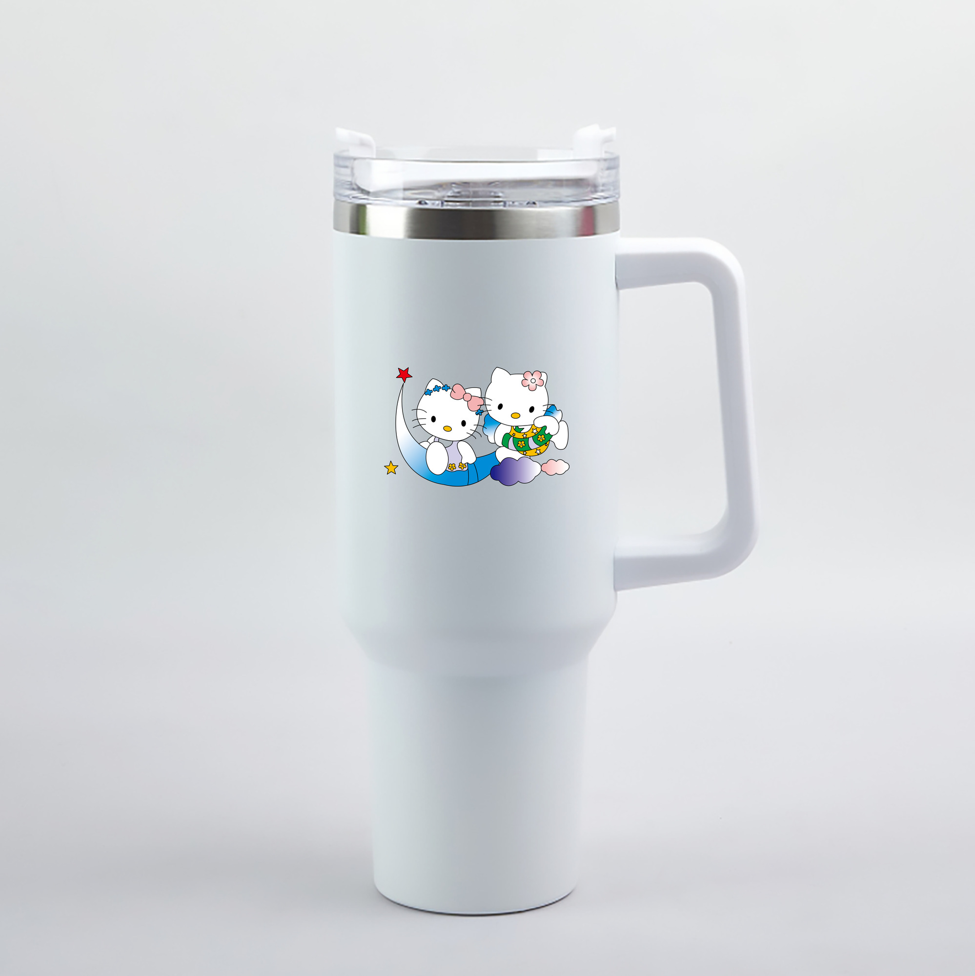 （画像用） Hello Kitty ハローキティ 1200mL車用タンブラー（カラープリント）