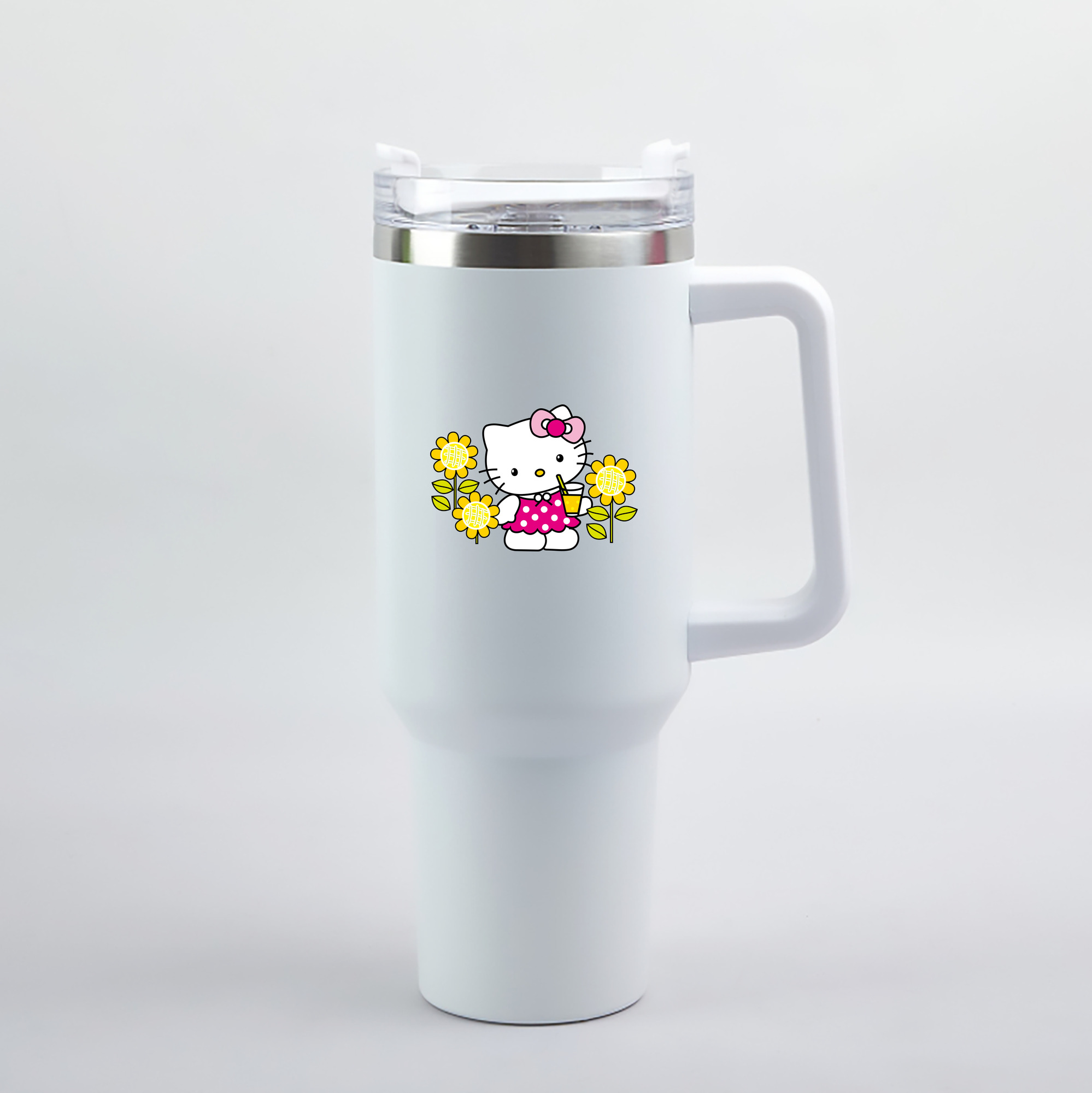 （画像用） Hello Kitty ハローキティ 1200mL車用タンブラー（カラープリント）