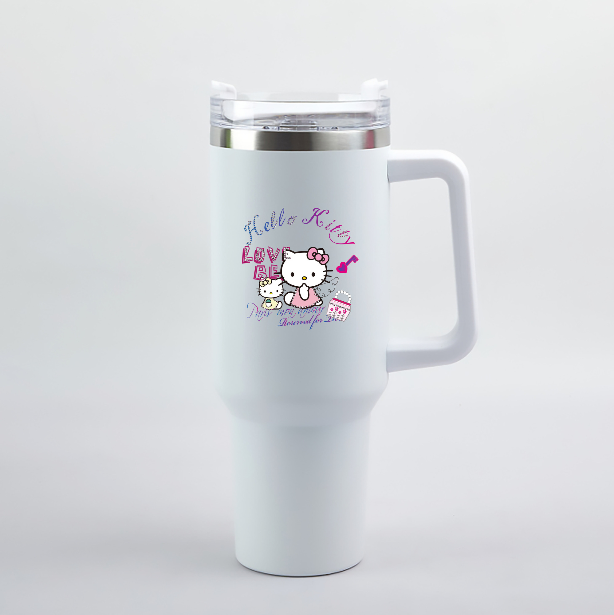 （画像用） Hello Kitty ハローキティ 1200mL車用タンブラー（カラープリント）