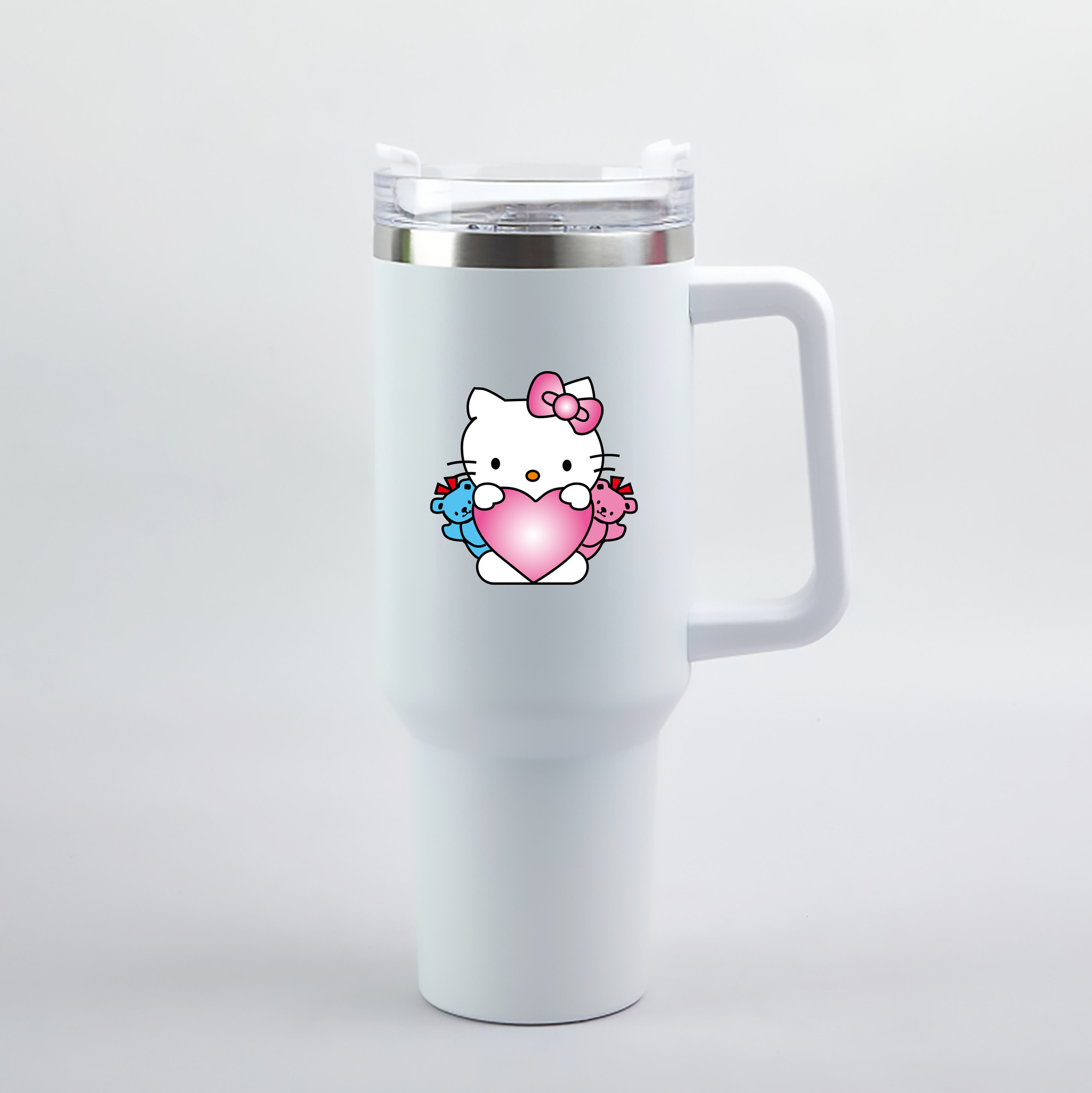 （画像用） Hello Kitty ハローキティ 1200mL車用タンブラー（カラープリント）