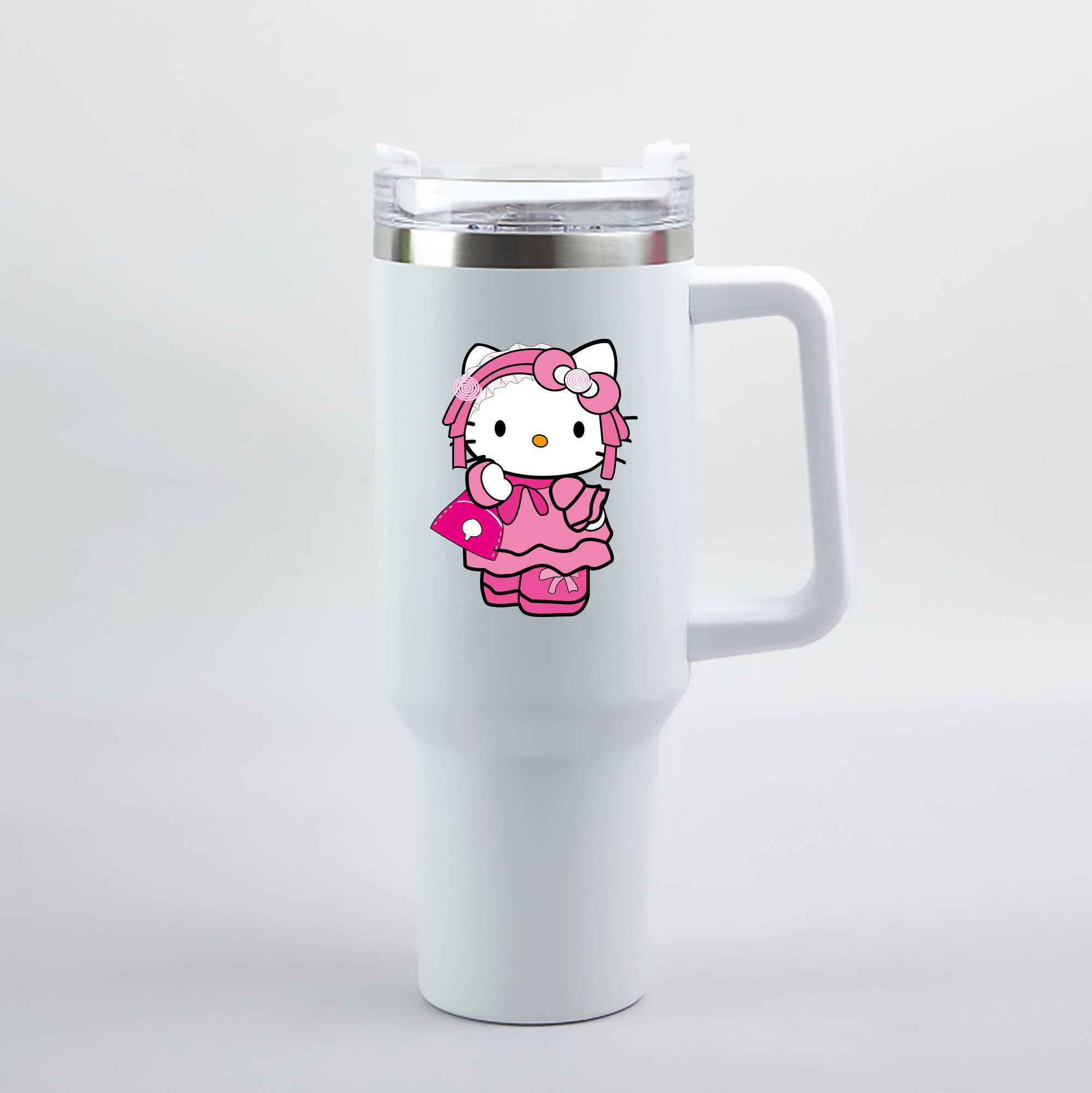 （画像用） Hello Kitty ハローキティ 1200mL車用タンブラー（カラープリント）