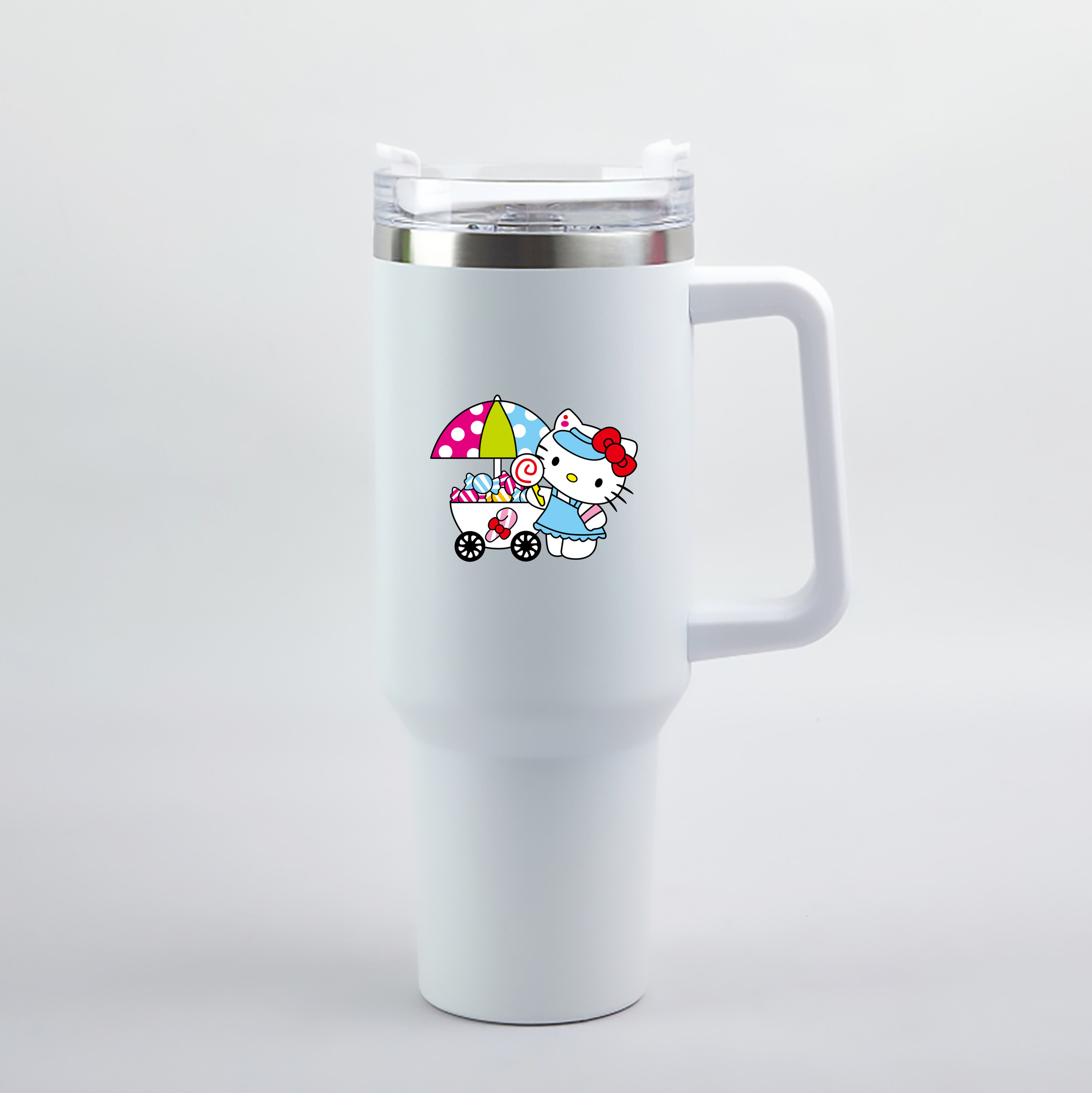 （画像用） Hello Kitty ハローキティ 1200mL車用タンブラー（カラープリント）