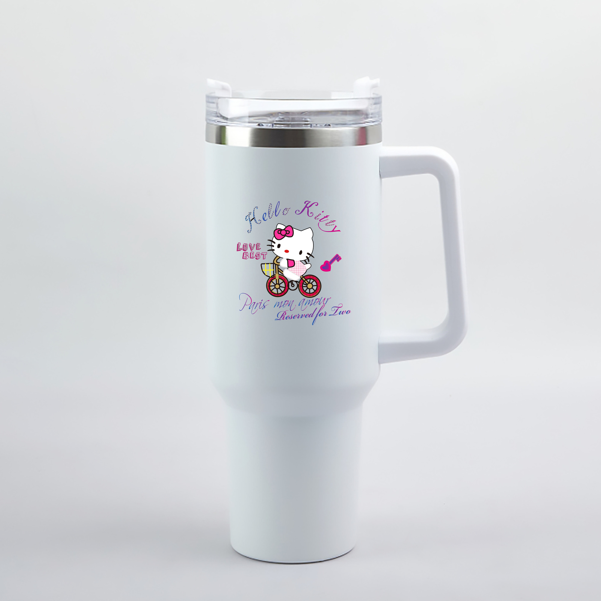 （画像用） Hello Kitty ハローキティ 1200mL車用タンブラー（カラープリント）