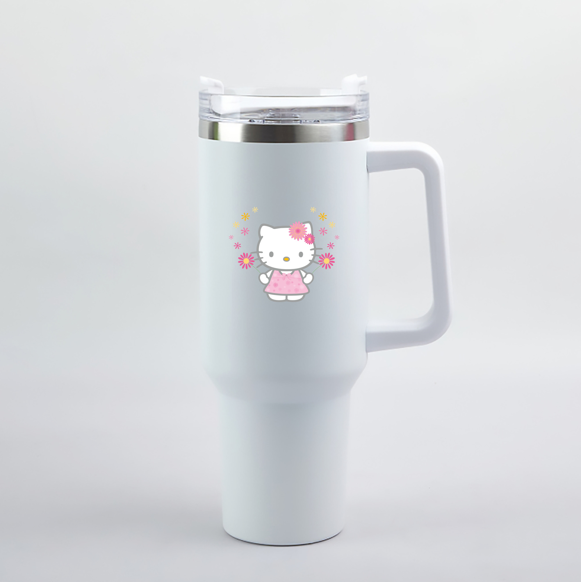 （画像用） Hello Kitty ハローキティ 1200mL車用タンブラー（カラープリント）
