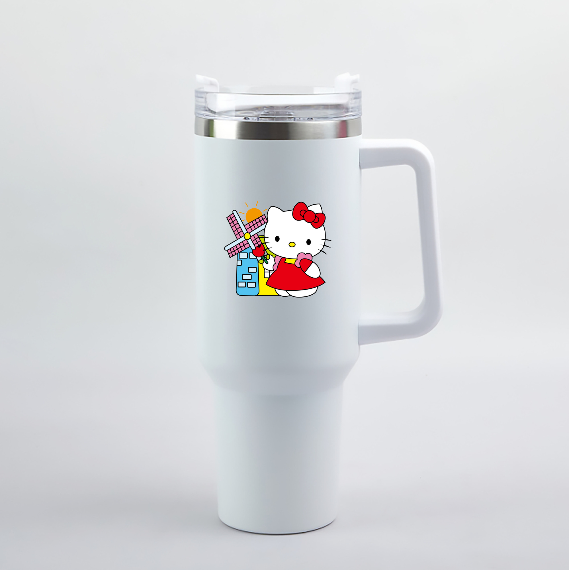 （画像用） Hello Kitty ハローキティ 1200mL車用タンブラー（カラープリント）