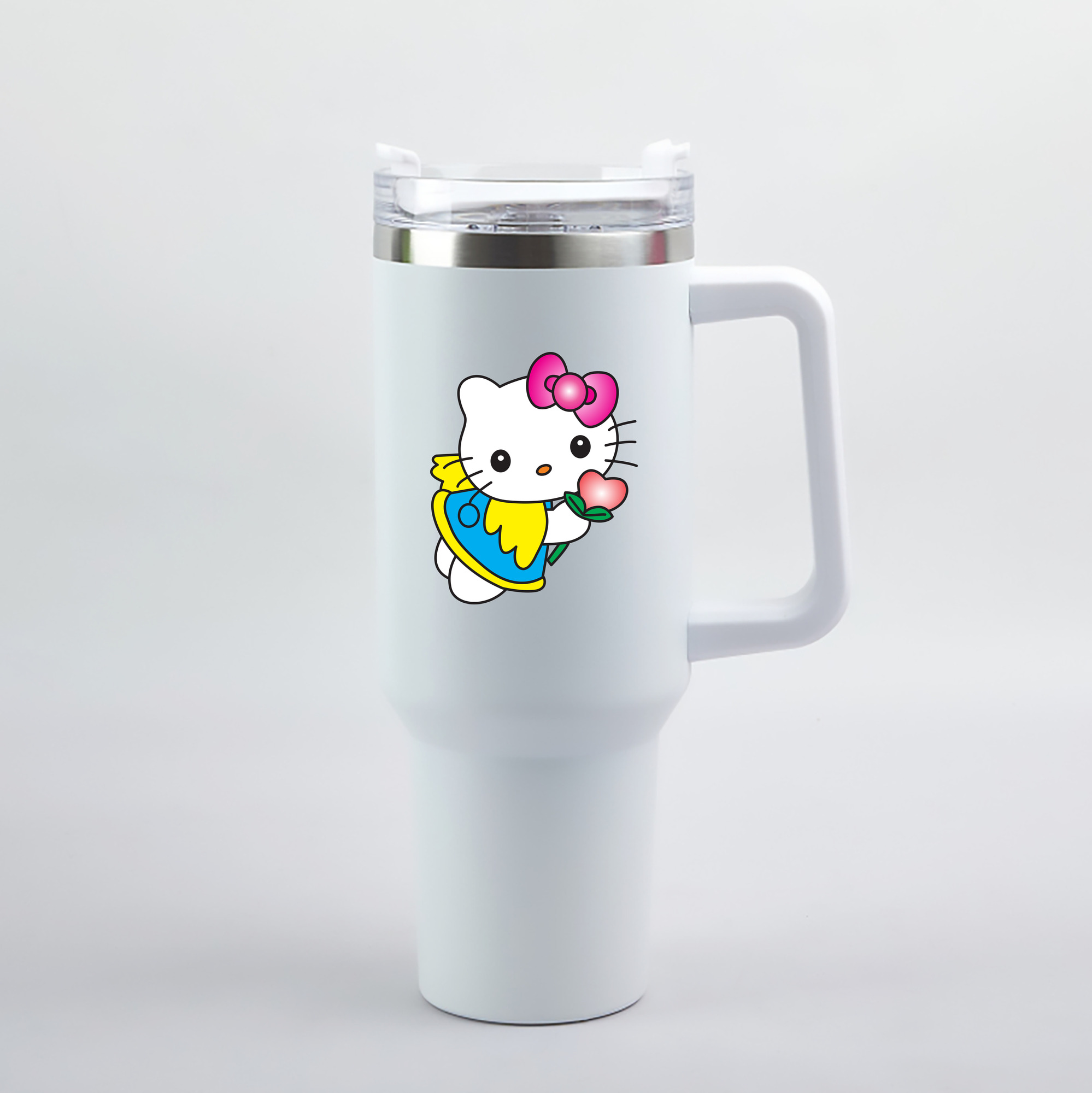 （画像用） Hello Kitty ハローキティ 1200mL車用タンブラー（カラープリント）