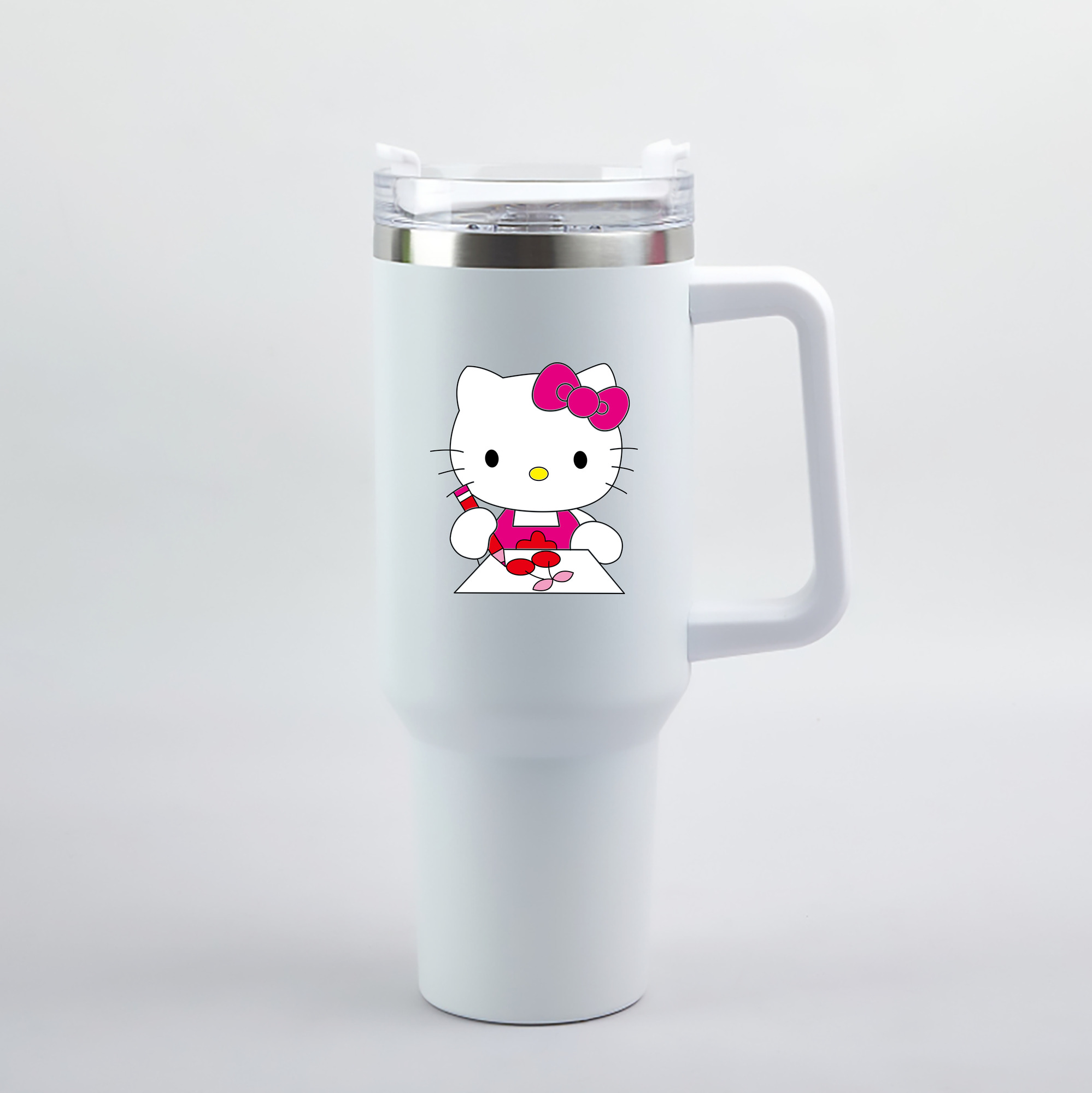 （画像用） Hello Kitty ハローキティ 1200mL車用タンブラー（カラープリント）