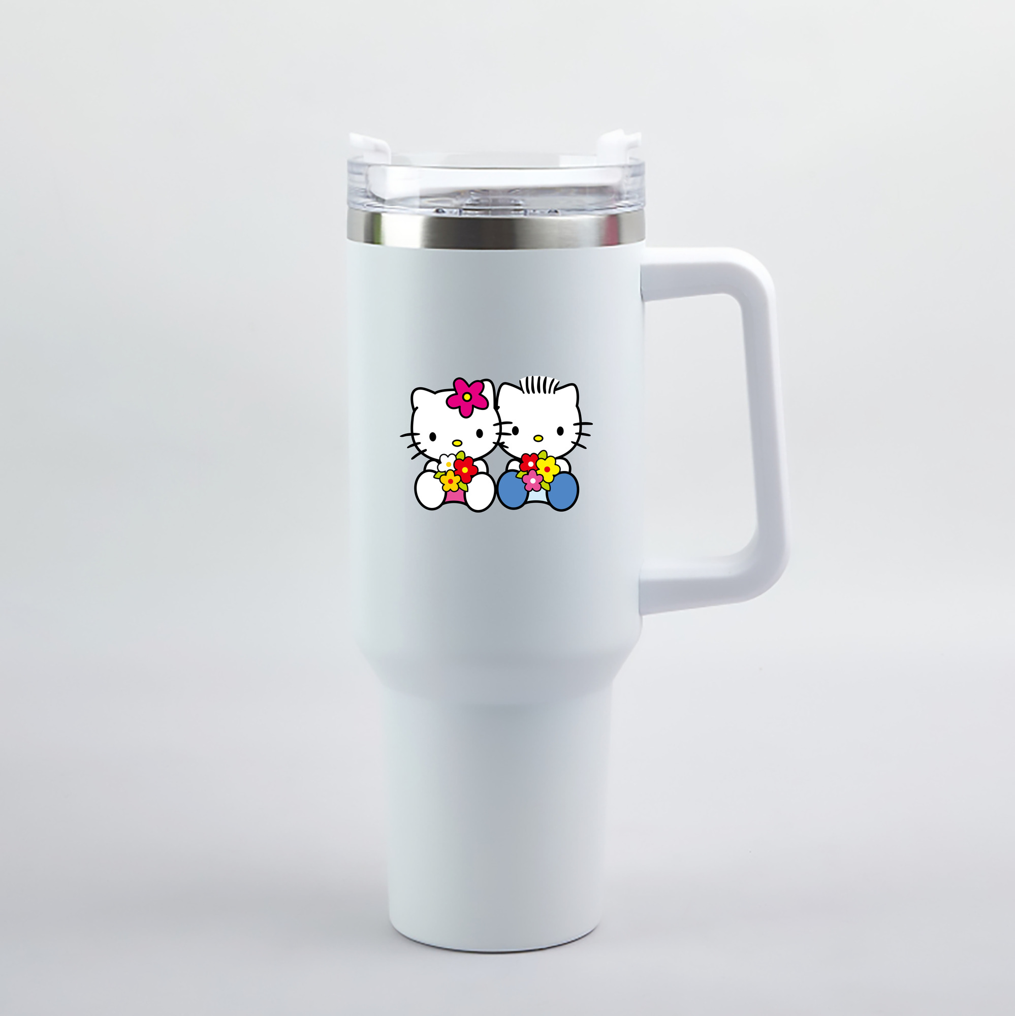 （画像用） Hello Kitty ハローキティ 1200mL車用タンブラー（カラープリント）