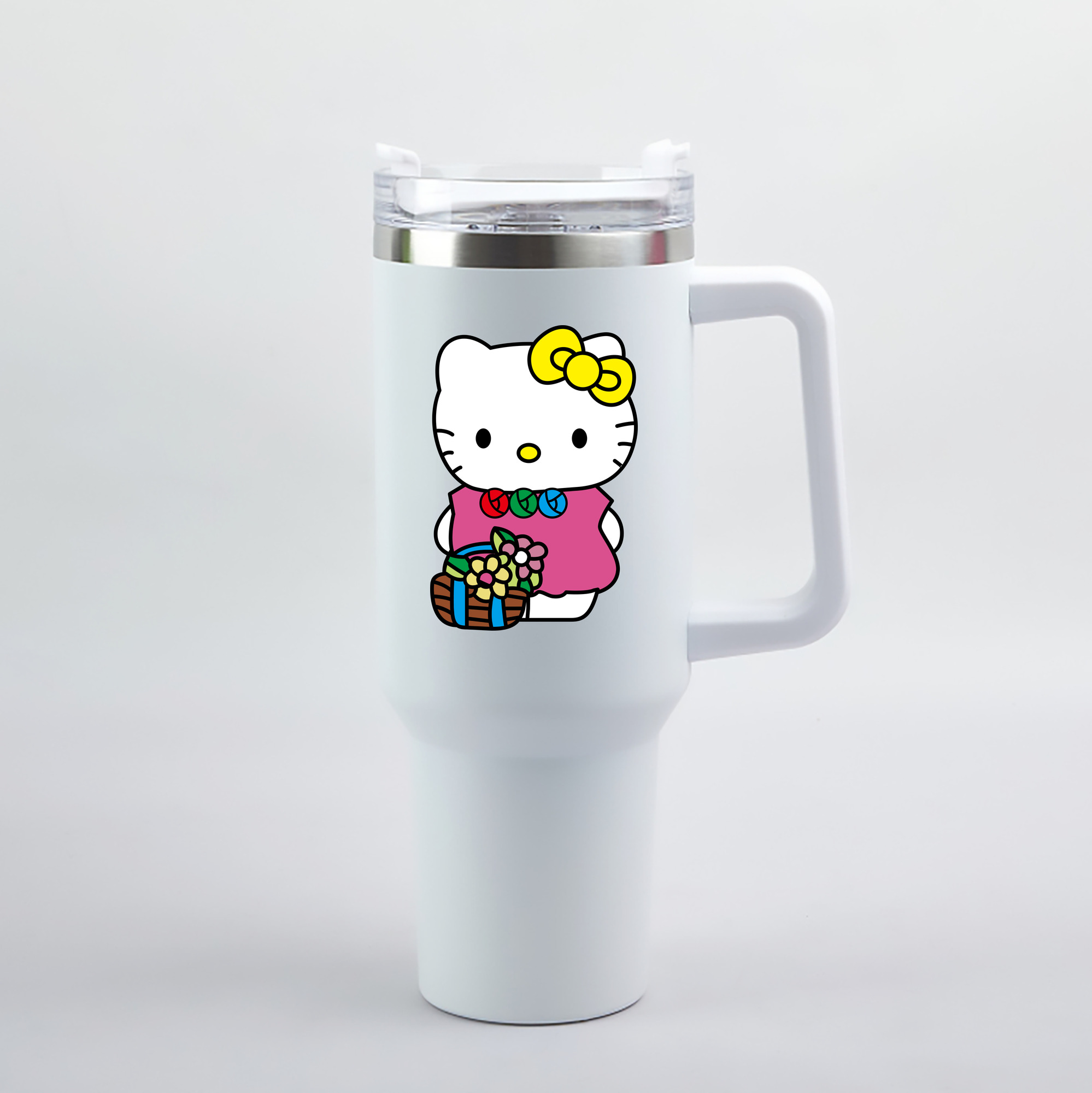 （画像用） Hello Kitty ハローキティ 1200mL車用タンブラー（カラープリント）