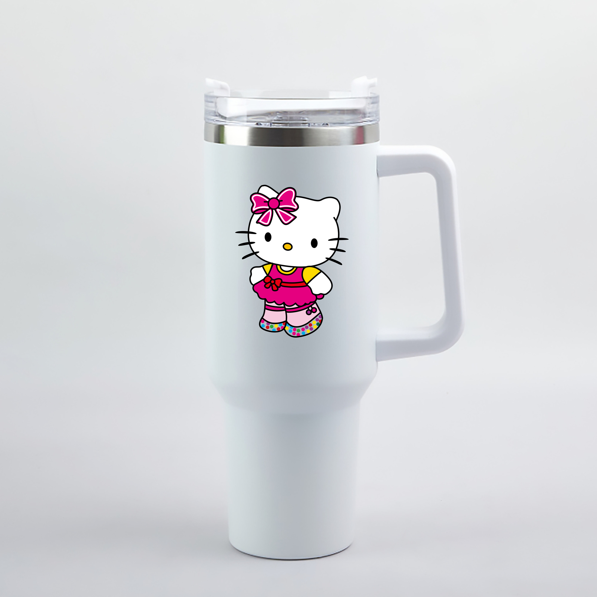 （画像用） Hello Kitty ハローキティ 1200mL車用タンブラー（カラープリント）