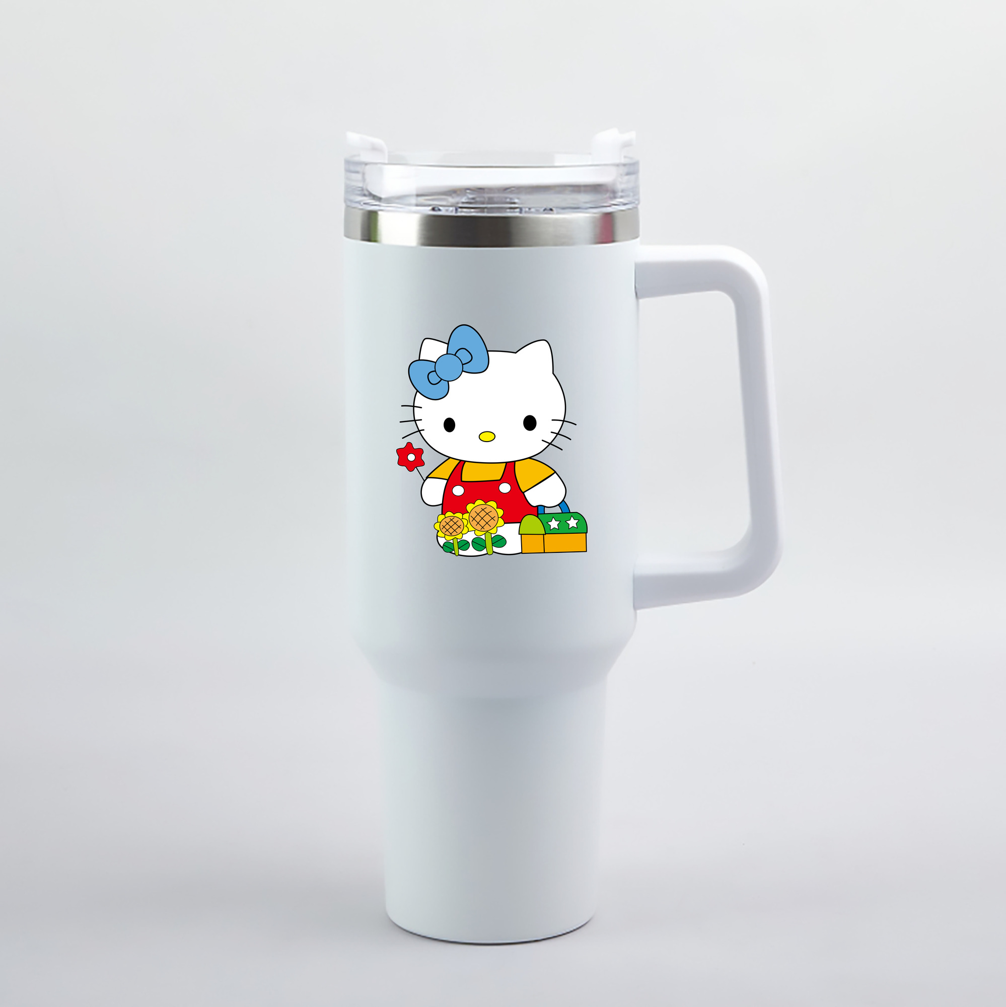 （画像用） Hello Kitty ハローキティ 1200mL車用タンブラー（カラープリント）