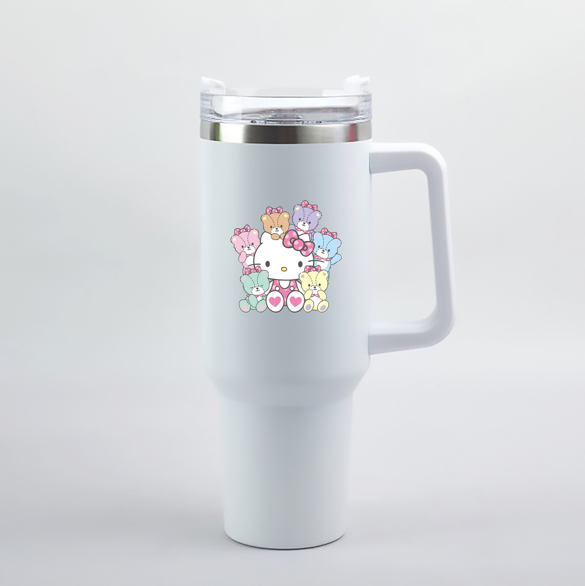 （画像用） Hello Kitty ハローキティ 1200mL車用タンブラー（カラープリント）