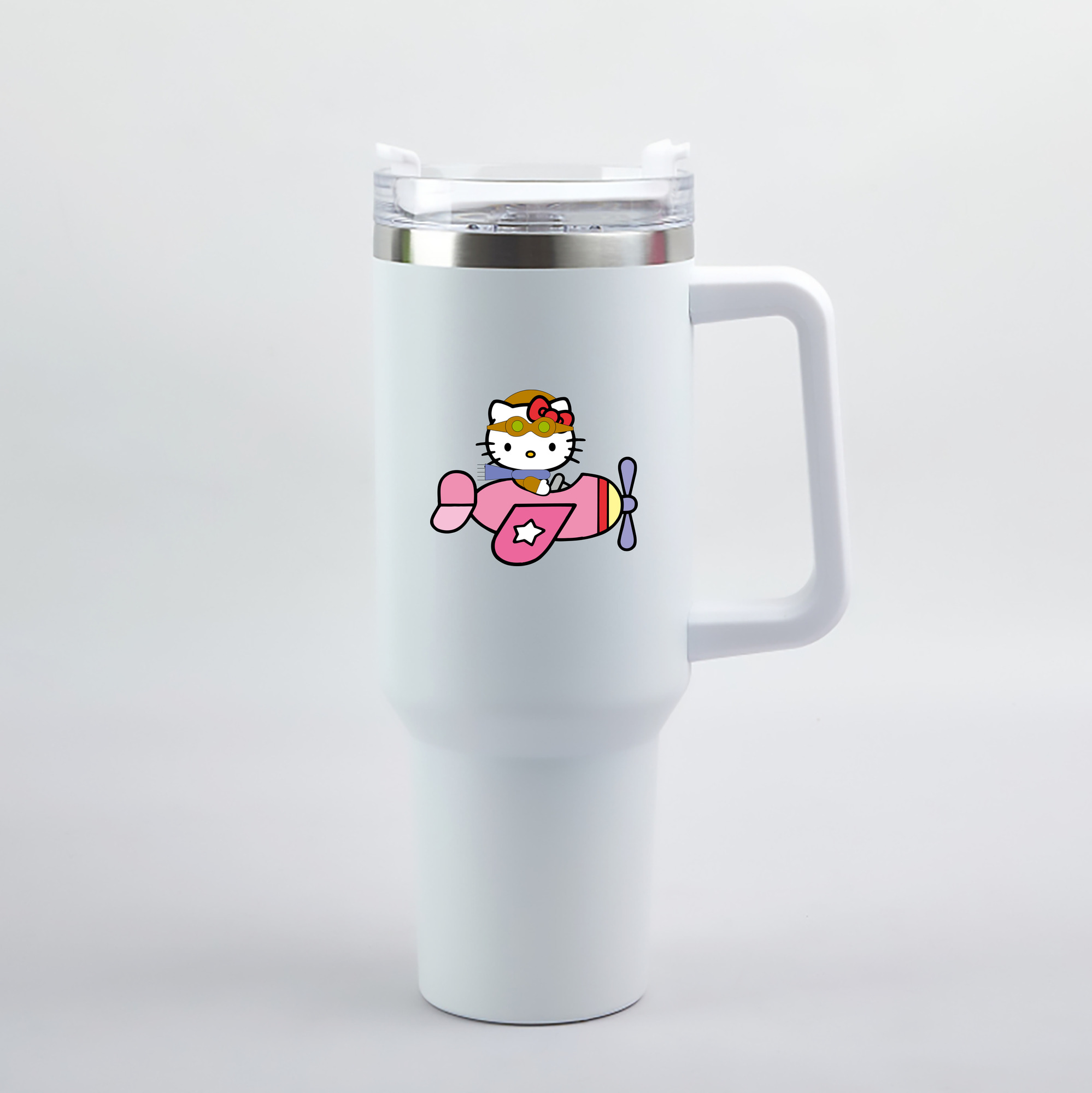 （画像用） Hello Kitty ハローキティ 1200mL車用タンブラー（カラープリント）
