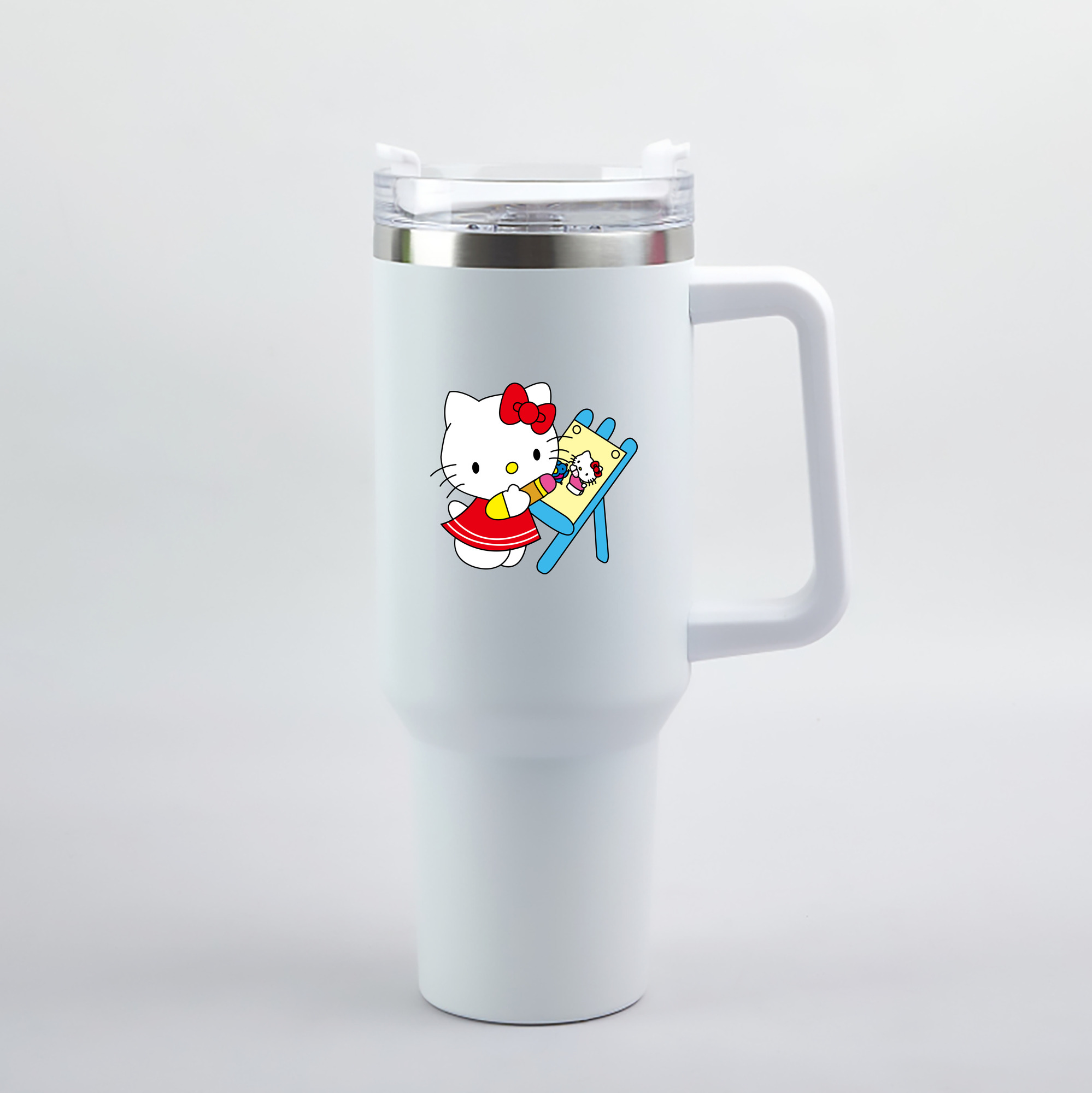 （画像用） Hello Kitty ハローキティ 1200mL車用タンブラー（カラープリント）