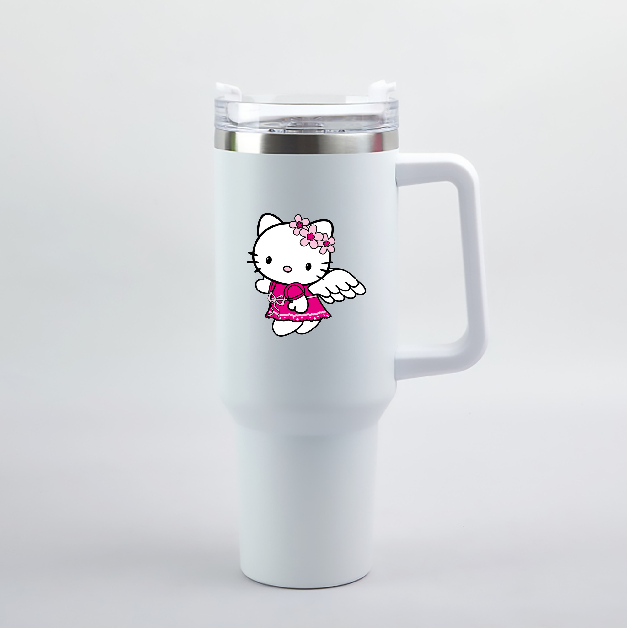 （画像用） Hello Kitty ハローキティ 1200mL車用タンブラー（カラープリント）