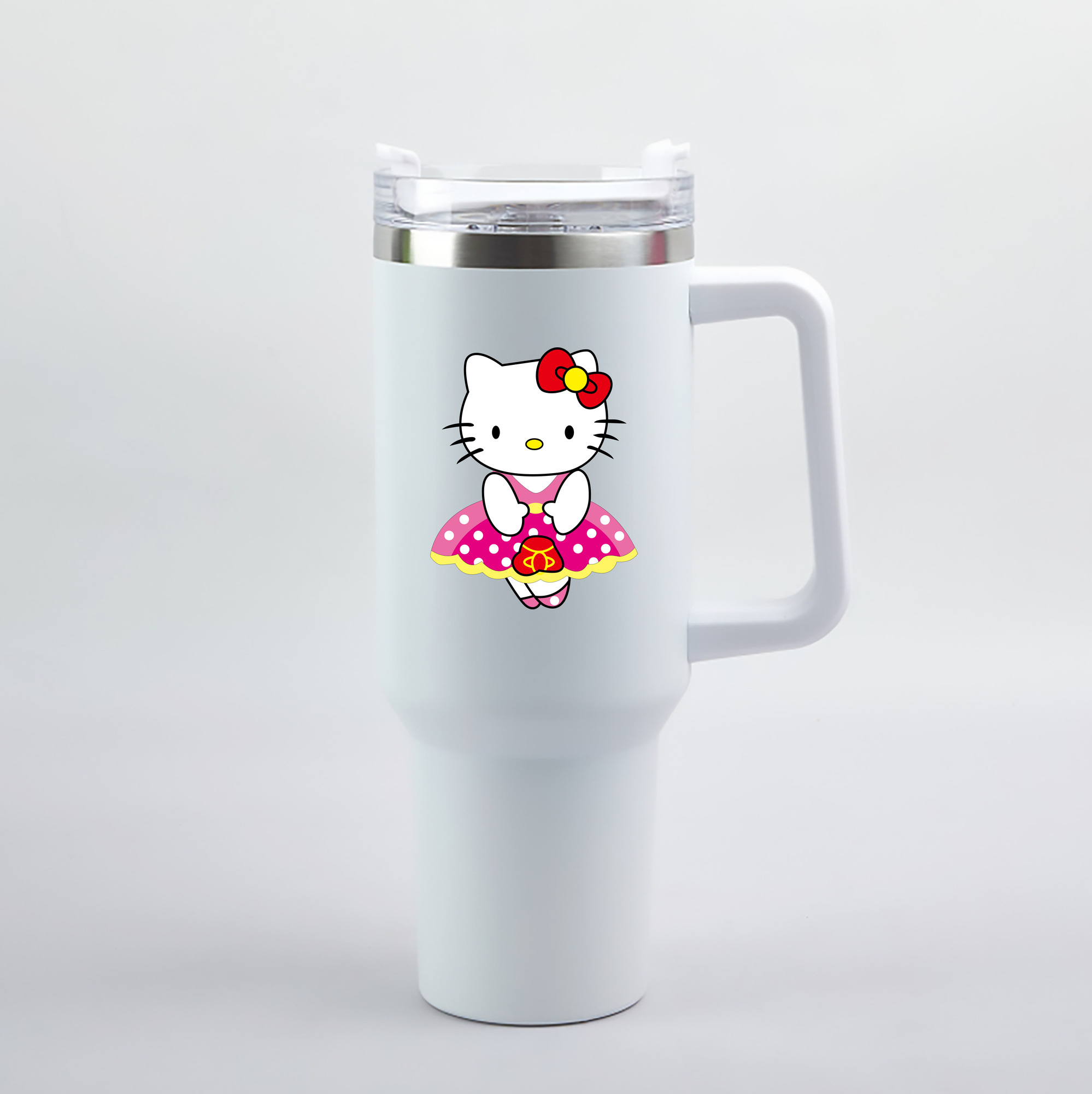 （画像用） Hello Kitty ハローキティ 1200mL車用タンブラー（カラープリント）