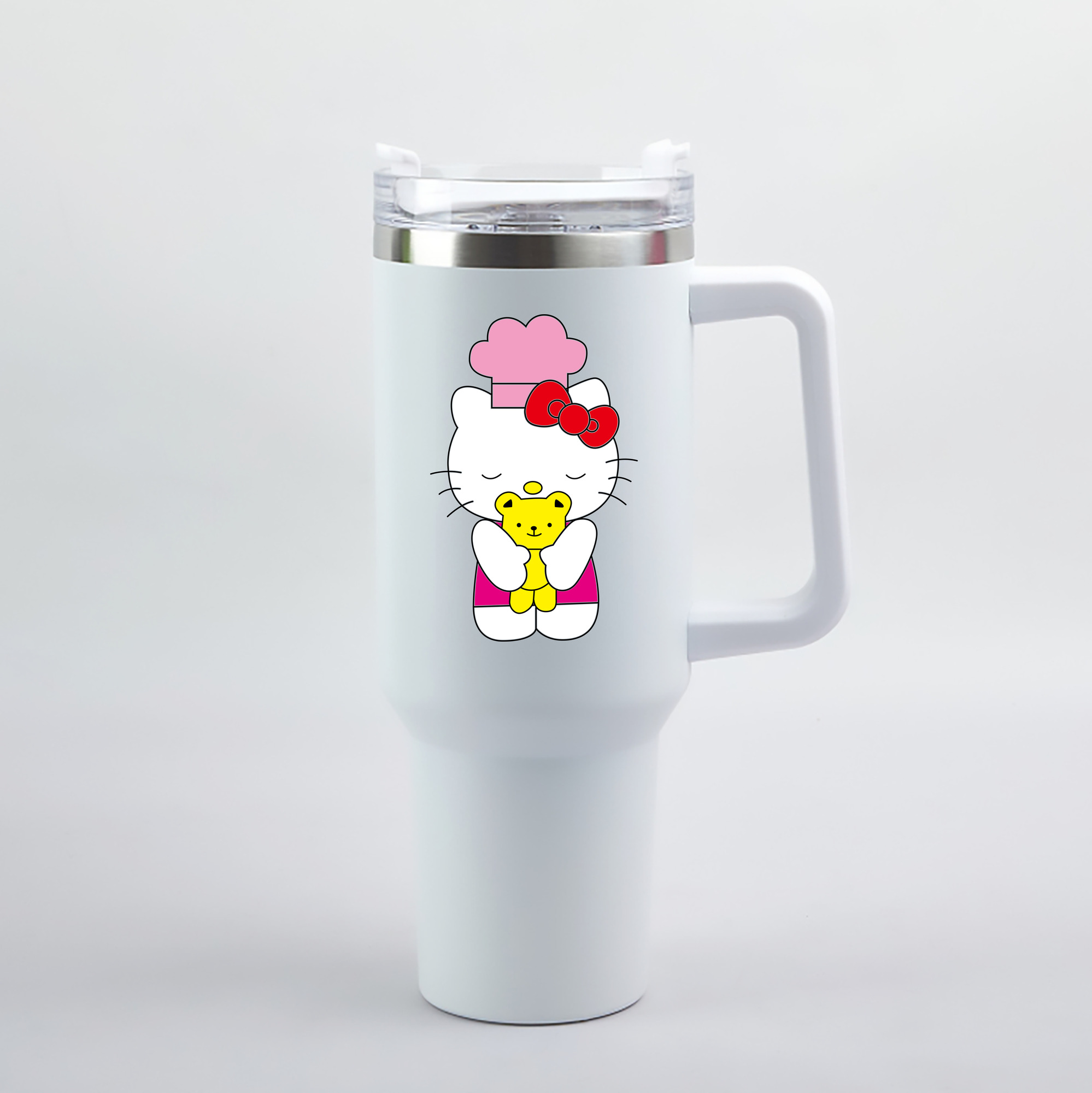 （画像用） Hello Kitty ハローキティ 1200mL車用タンブラー（カラープリント）