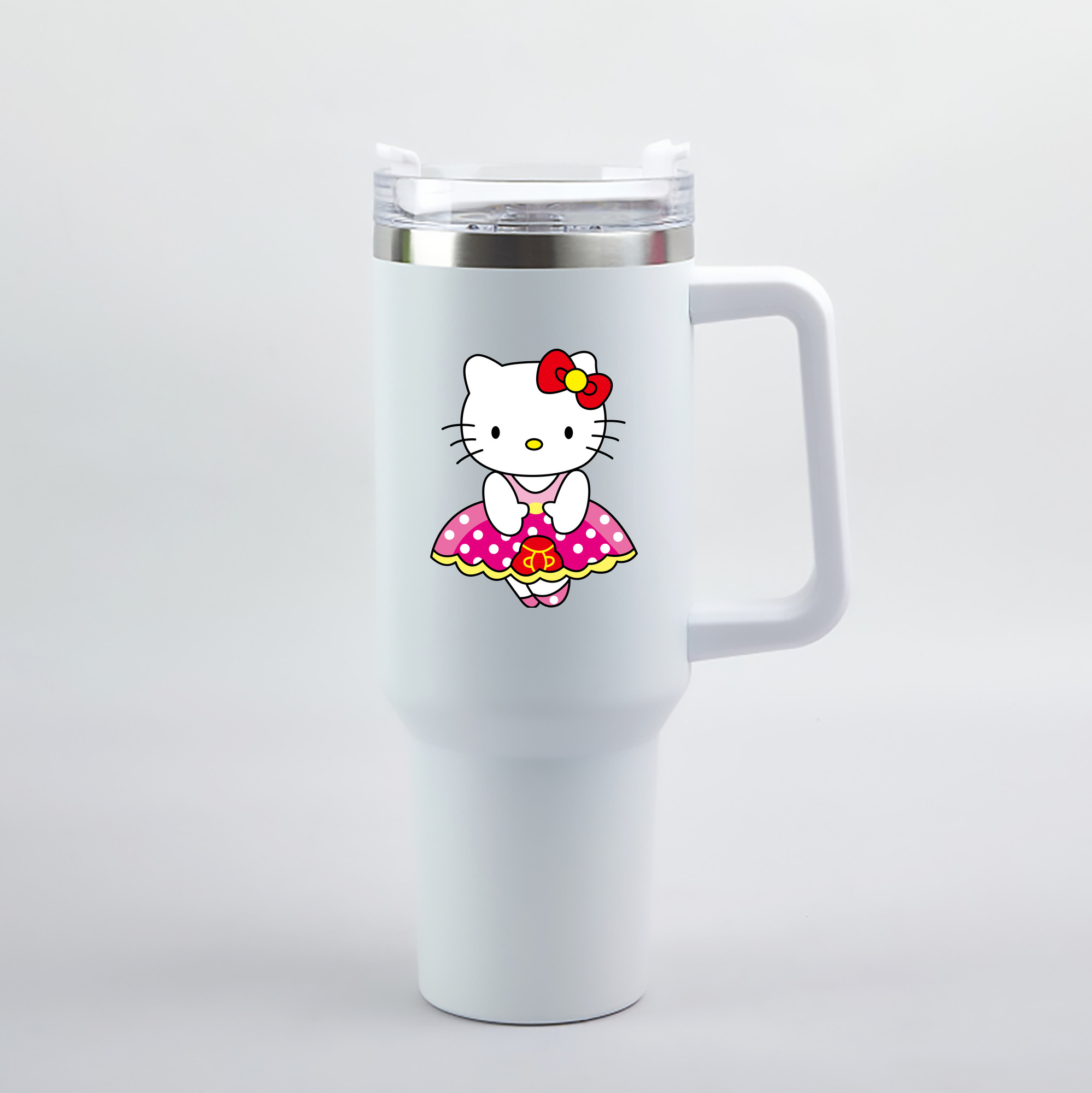 （画像用） Hello Kitty ハローキティ 1200mL車用タンブラー（カラープリント）