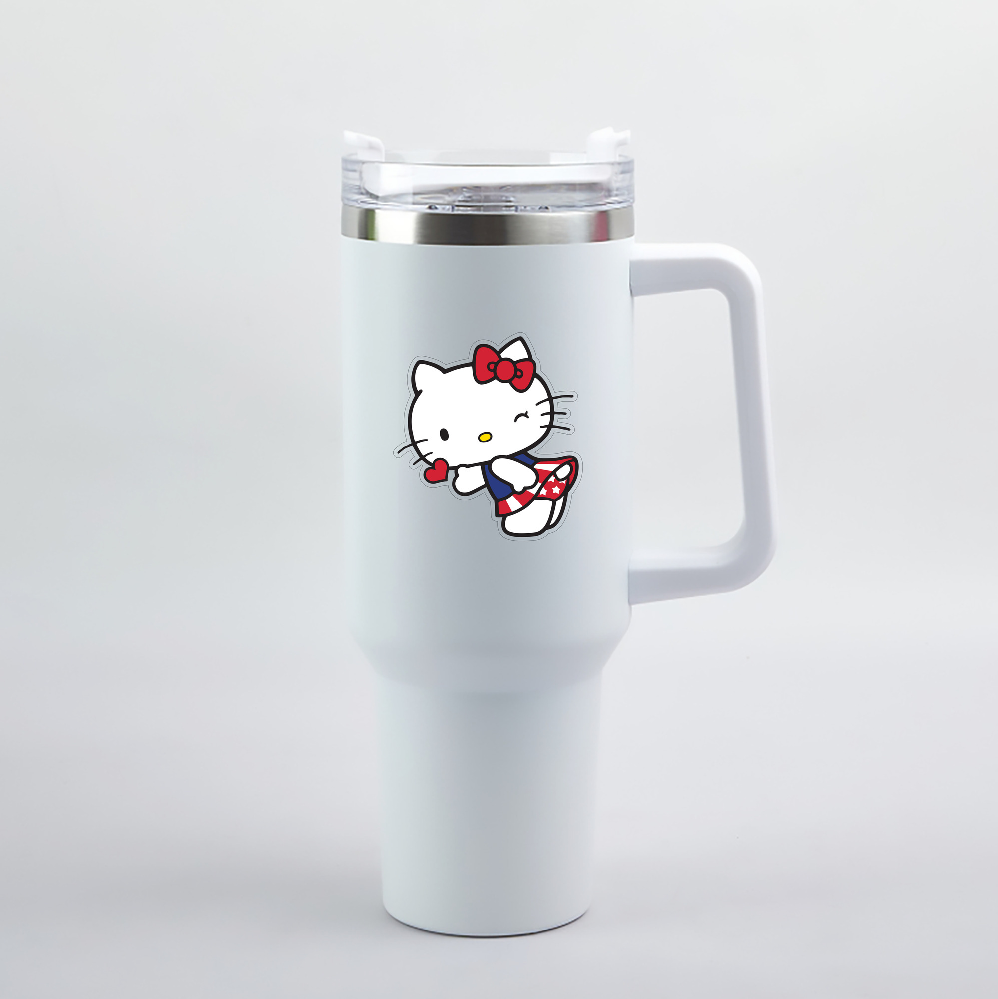（画像用） Hello Kitty ハローキティ 1200mL車用タンブラー（カラープリント）