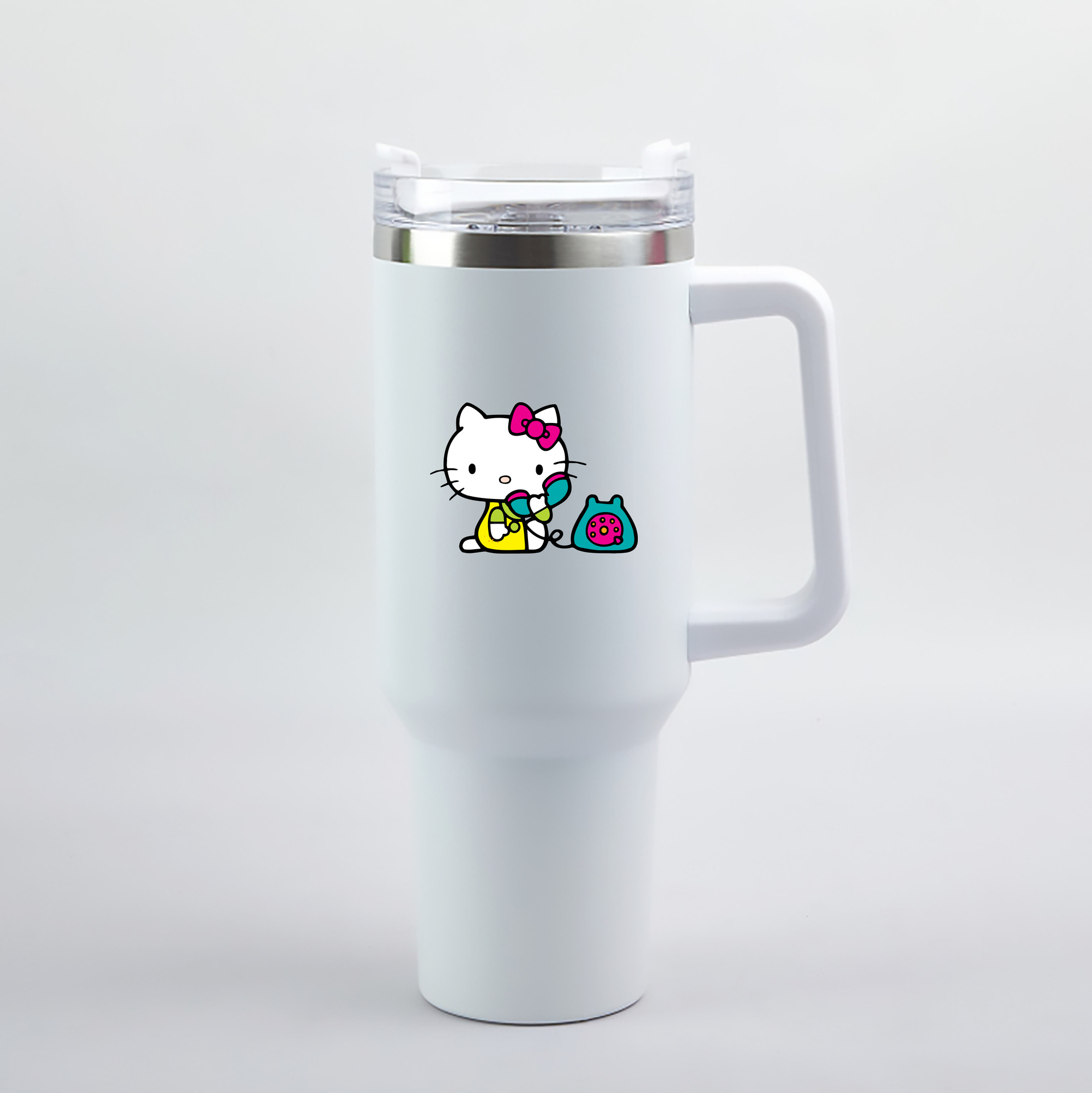（画像用） Hello Kitty ハローキティ 1200mL車用タンブラー（カラープリント）