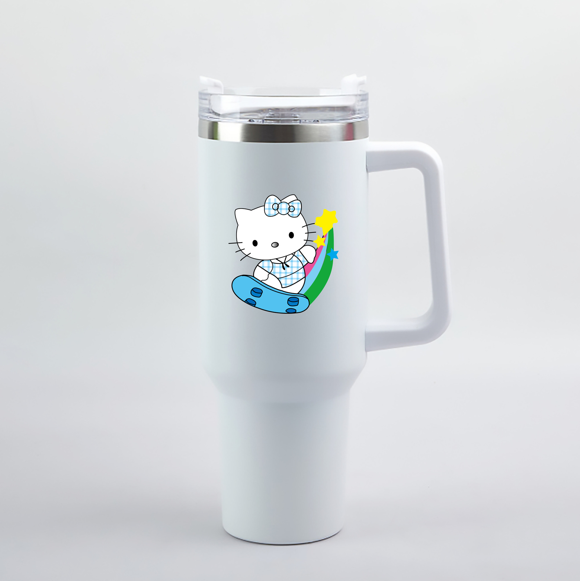 （画像用） Hello Kitty ハローキティ 1200mL車用タンブラー（カラープリント）