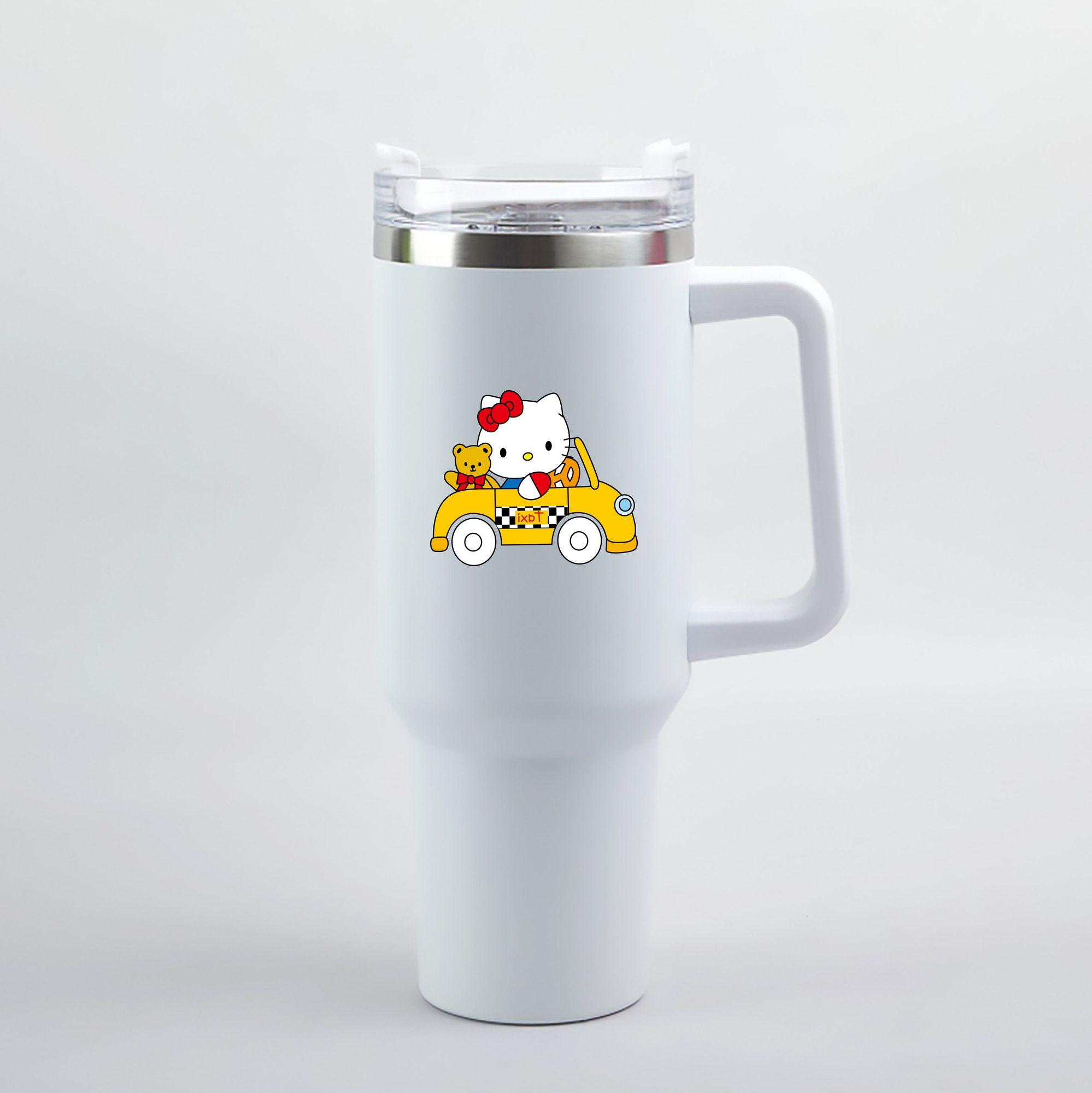 （画像用） Hello Kitty ハローキティ 1200mL車用タンブラー（カラープリント）