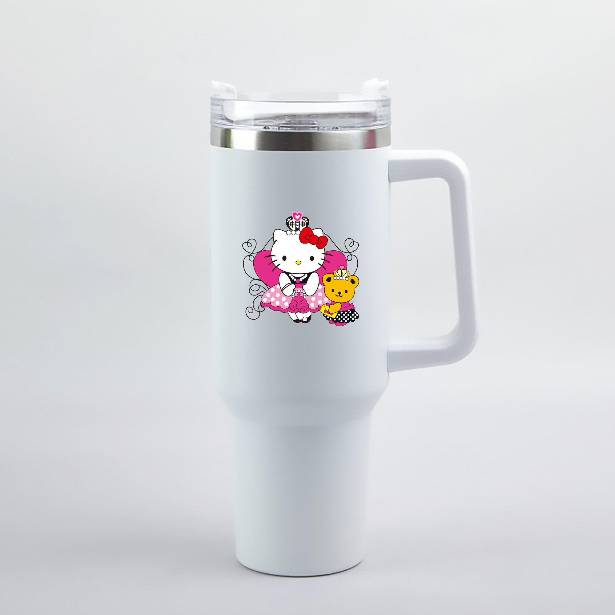 （画像用） Hello Kitty ハローキティ 1200mL車用タンブラー（カラープリント）