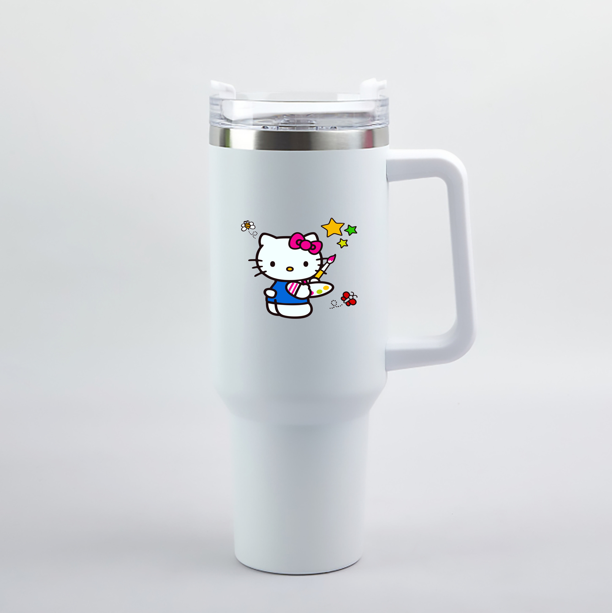 （画像用） Hello Kitty ハローキティ 1200mL車用タンブラー（カラープリント）