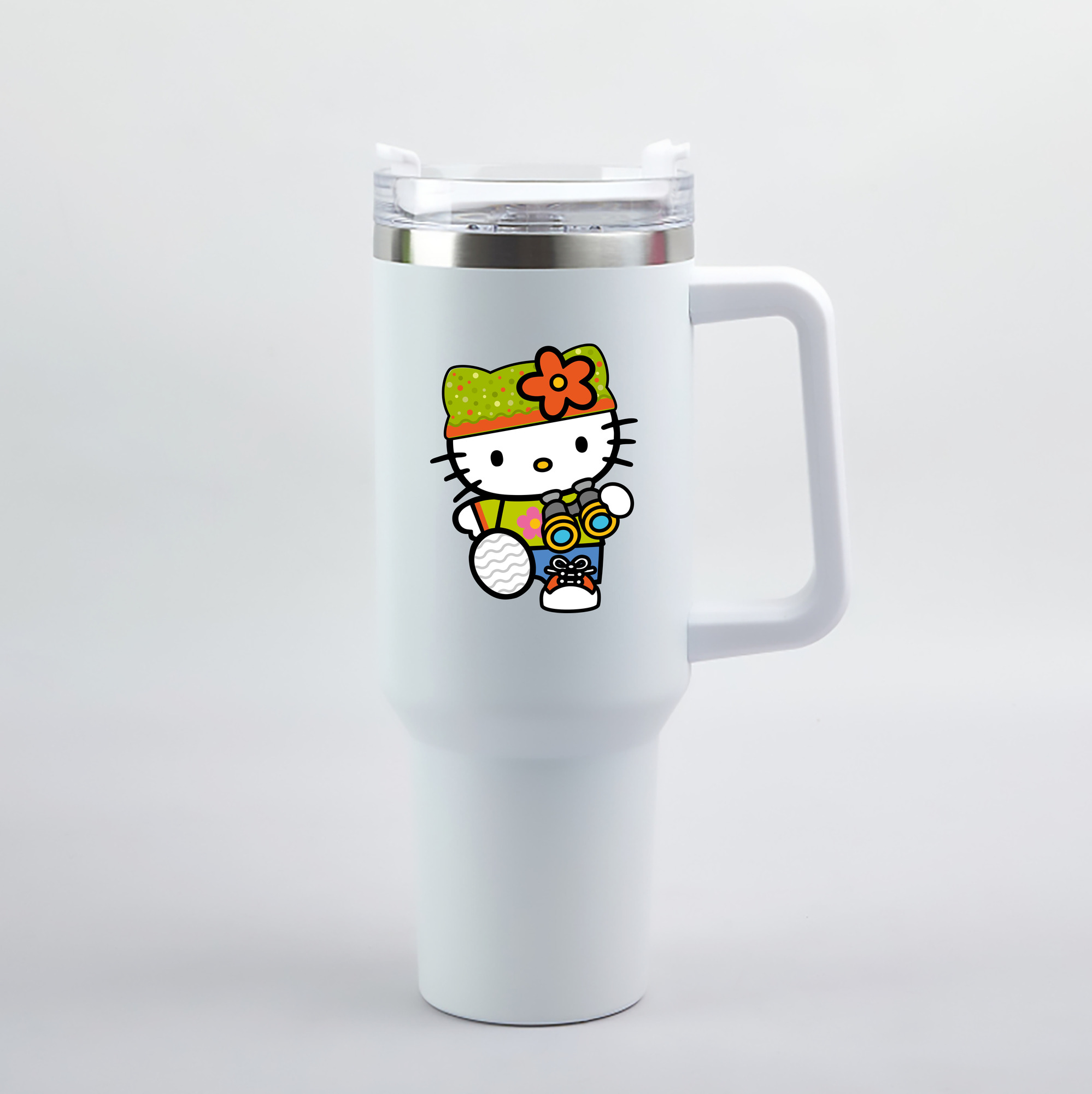 （画像用） Hello Kitty ハローキティ 1200mL車用タンブラー（カラープリント）